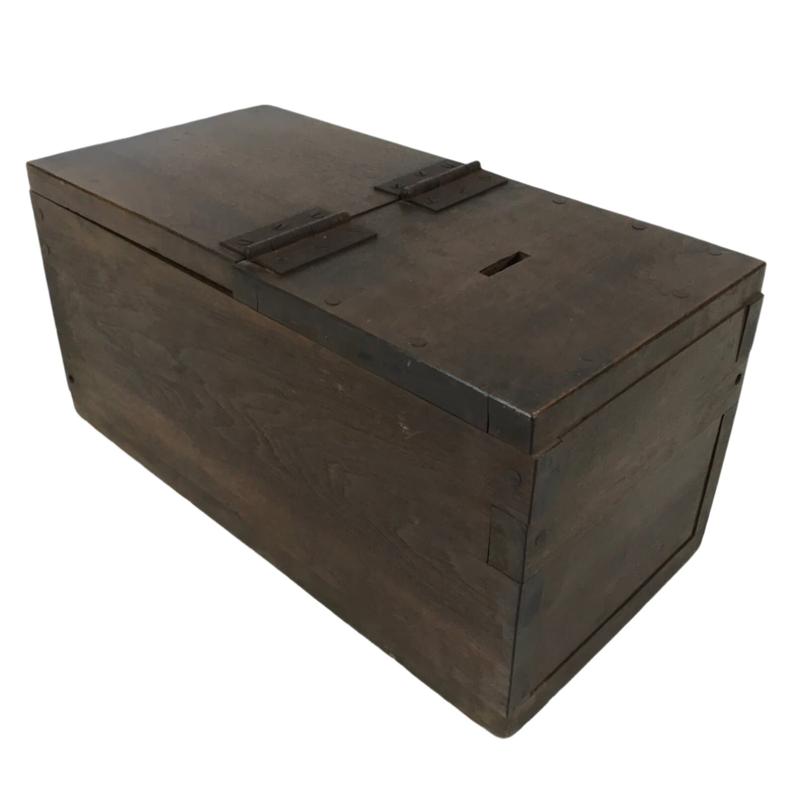 Antique Japanese Wooden Cash Box Chest Zenibako Kinko Safe Lockbox 1 Drawer X148