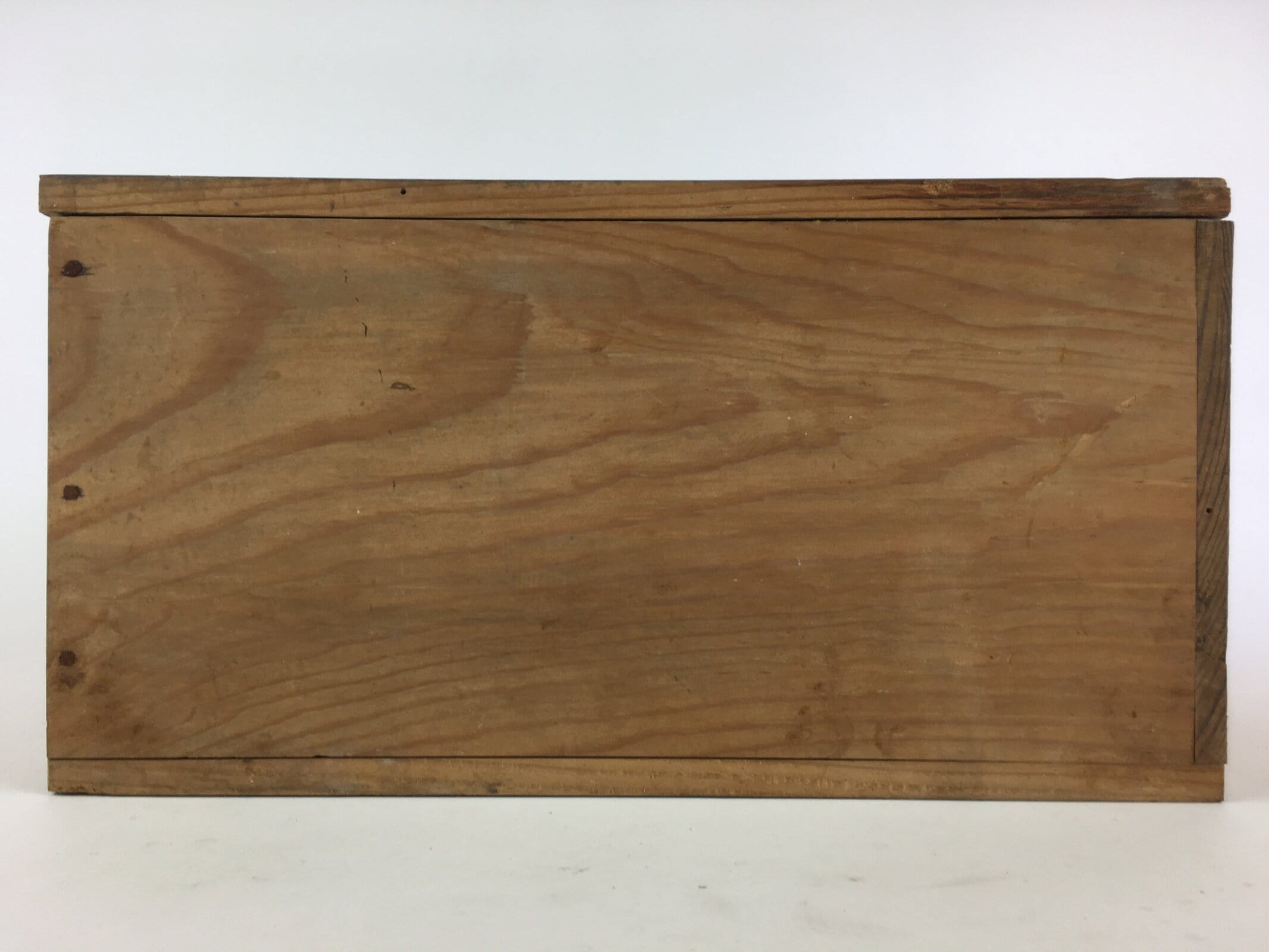 Antique Japanese Wooden Pottery Storage Box Inside 34.5x19.5x16.5cm WB961