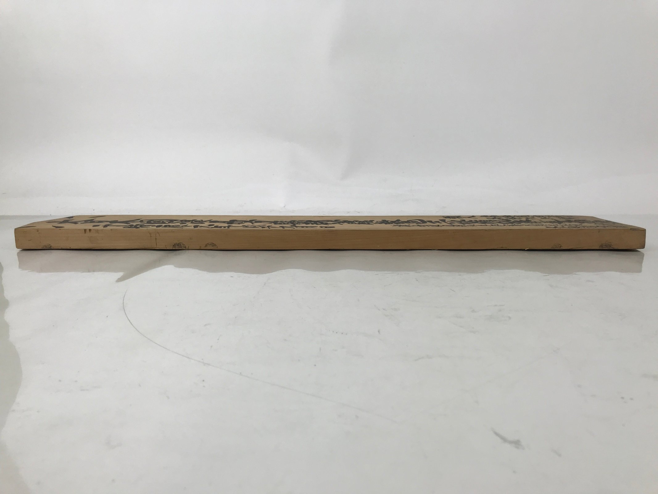 Antique Japanese Wooden Signboard Kanji Munefuda Calligraphy Parishioner JK893