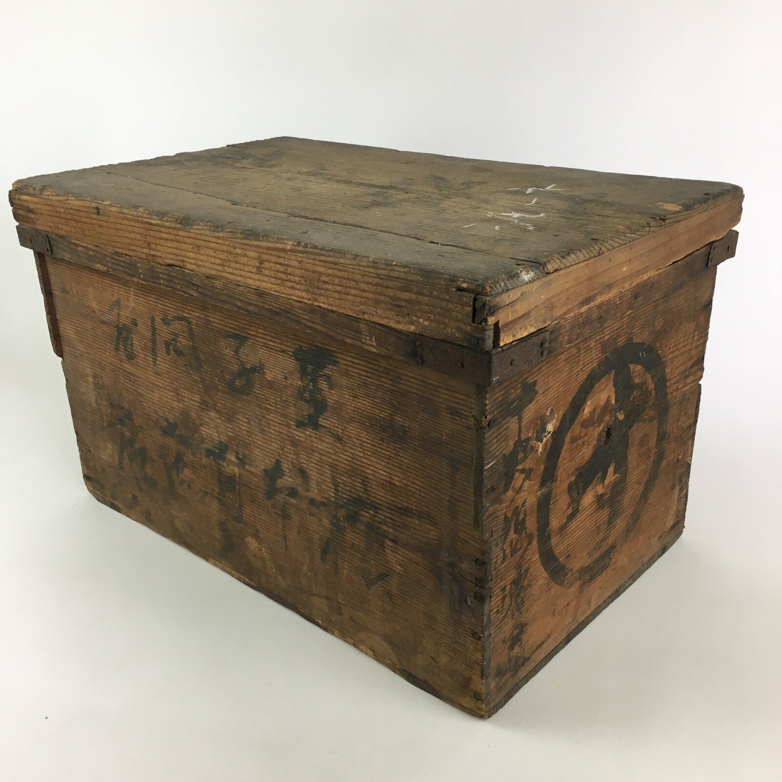 Antique Japanese Wooden Storage Box Inside 29.5x49.5x29.5cm WB965