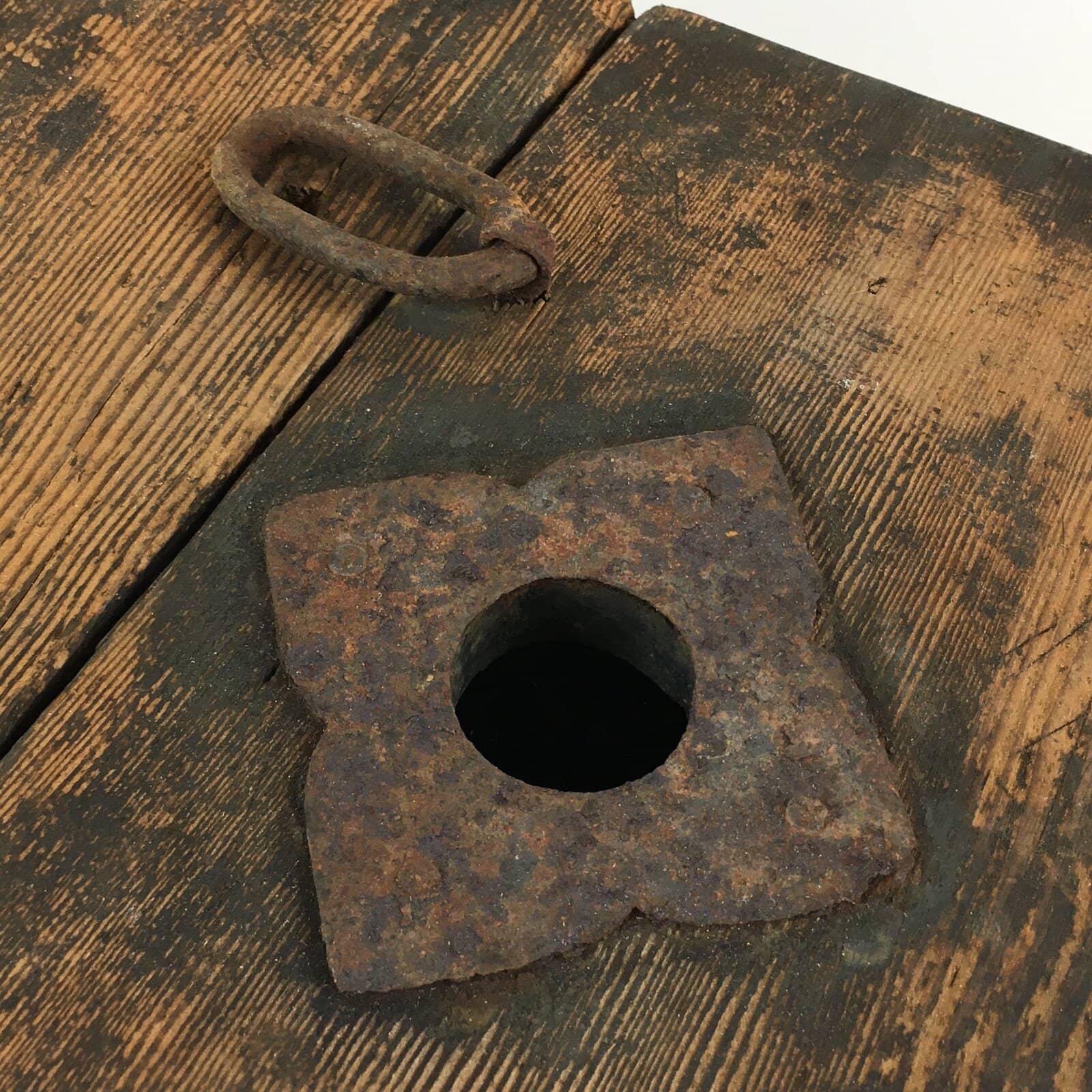 Antique Meiji Era C1850 Japanese Wooden Safe Lockbox Zenibako Kinko WB998