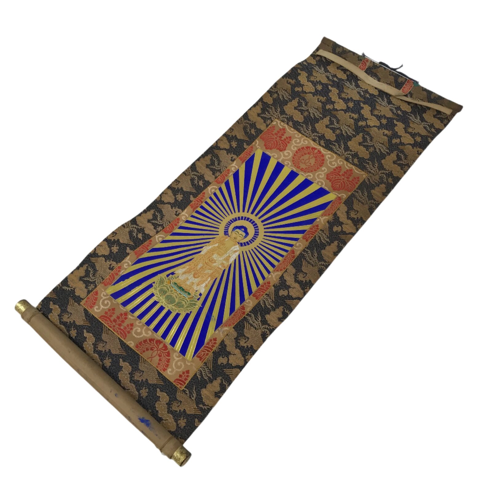 Buddhist Altar Fitting Scroll Vtg Amida Nyorai Gohonzon Otani Kakejiku BA715