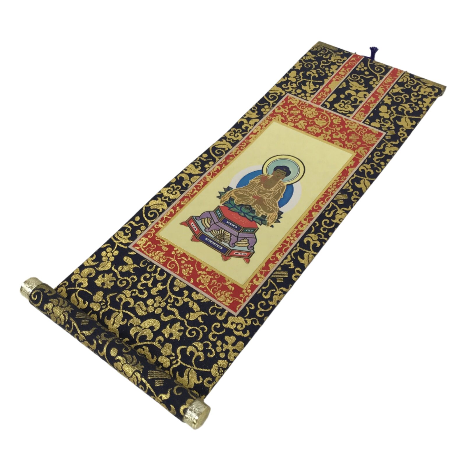 Buddhist Altar Fitting Scroll Vtg Shaka Nyorai Gohonzon Zen Soto Rinzai BA709