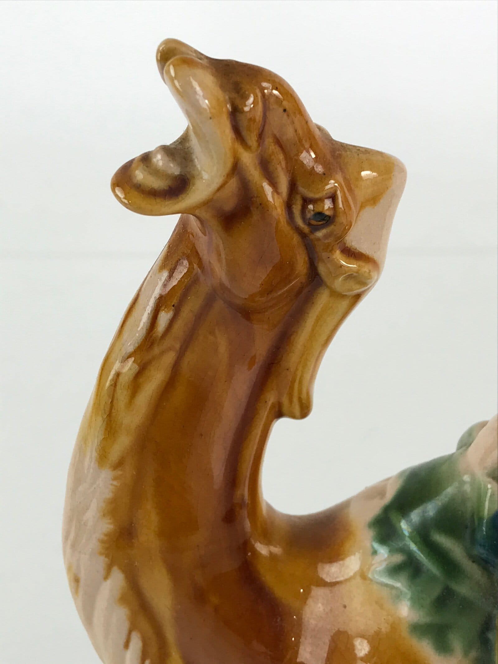 Chinese Ceramic Camel Figurine Ornament Vtg Pottery Okimono Rakuda BD842