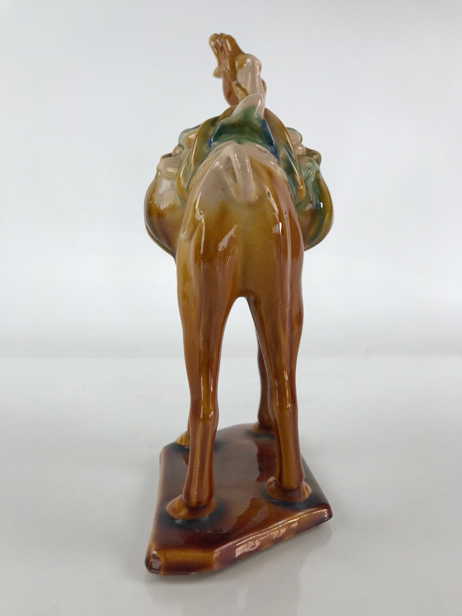 Chinese Ceramic Camel Figurine Ornament Vtg Pottery Okimono Rakuda BD842