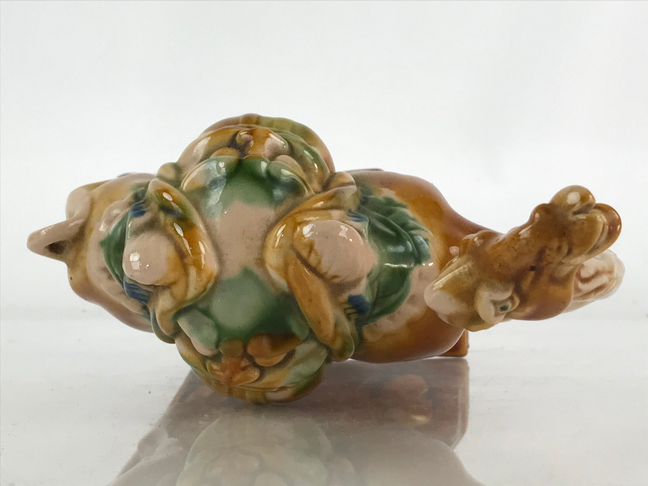 Chinese Ceramic Camel Figurine Ornament Vtg Pottery Okimono Rakuda BD842