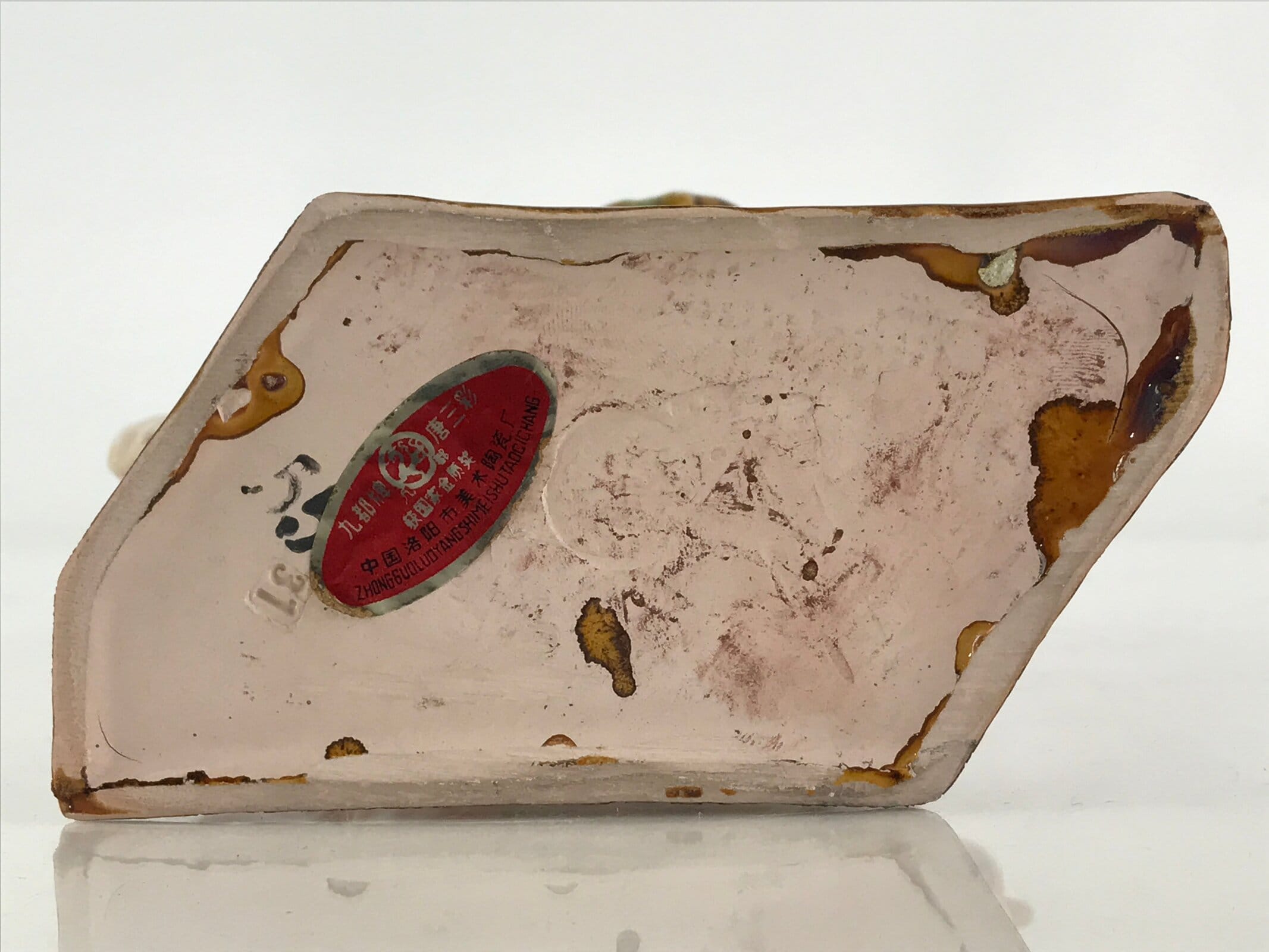 Chinese Ceramic Camel Figurine Ornament Vtg Pottery Okimono Rakuda BD842