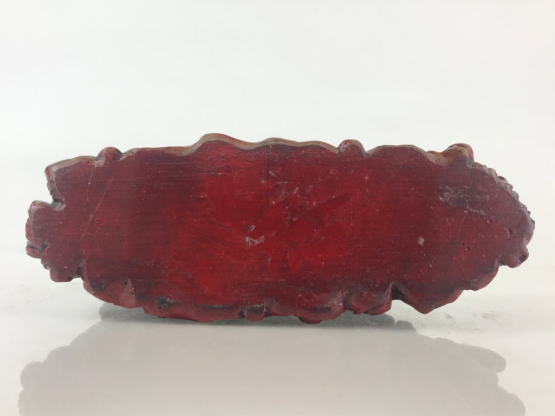 Chinese Figurine 7 Lucky Gods Dragon Treasure Ship Vtg Lucky Charm Red BD858