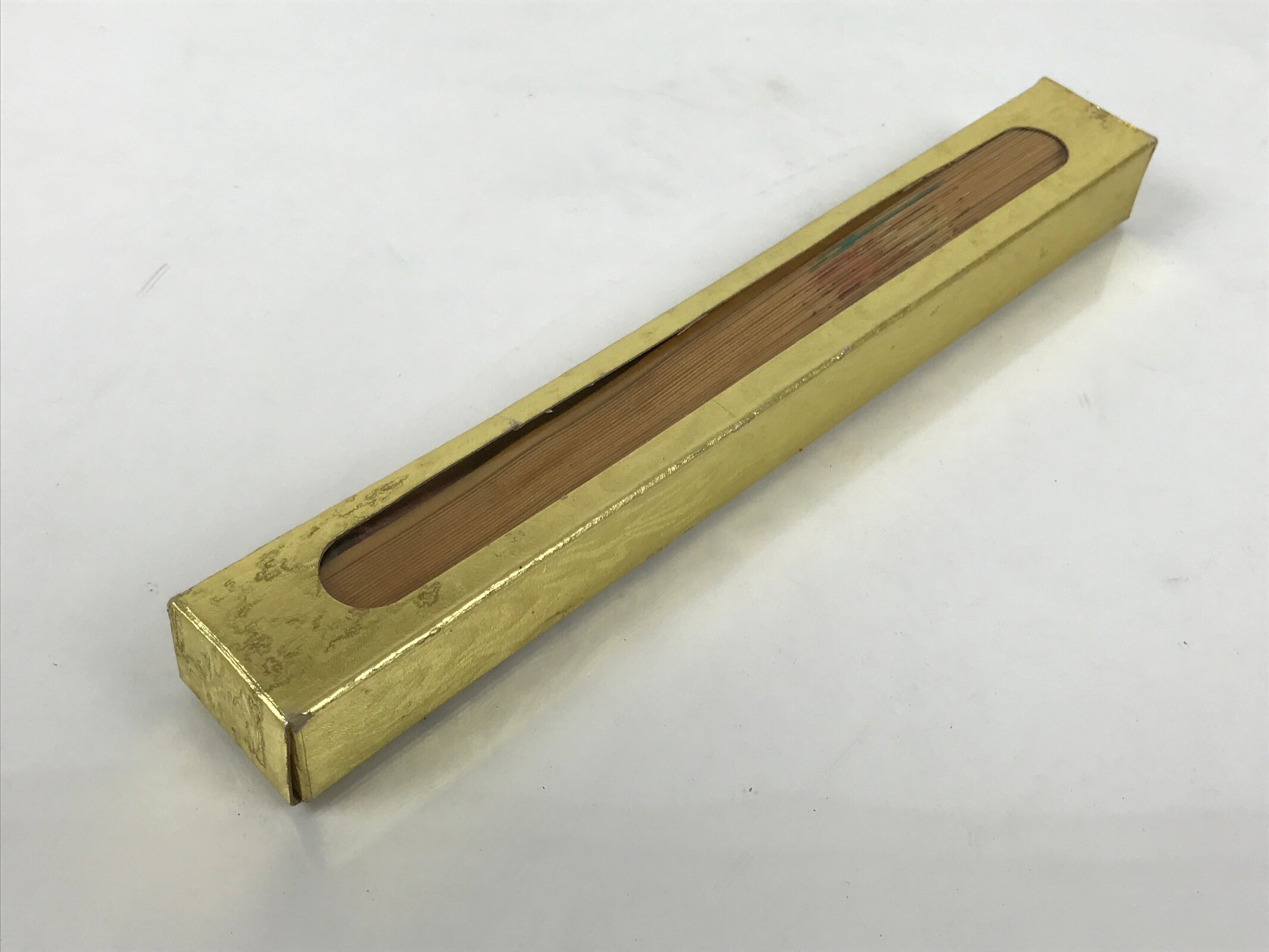 Chinese Folding Fan Sensu Vtg Beijing Opera Color Masks Sandalwood Boxed 4D924