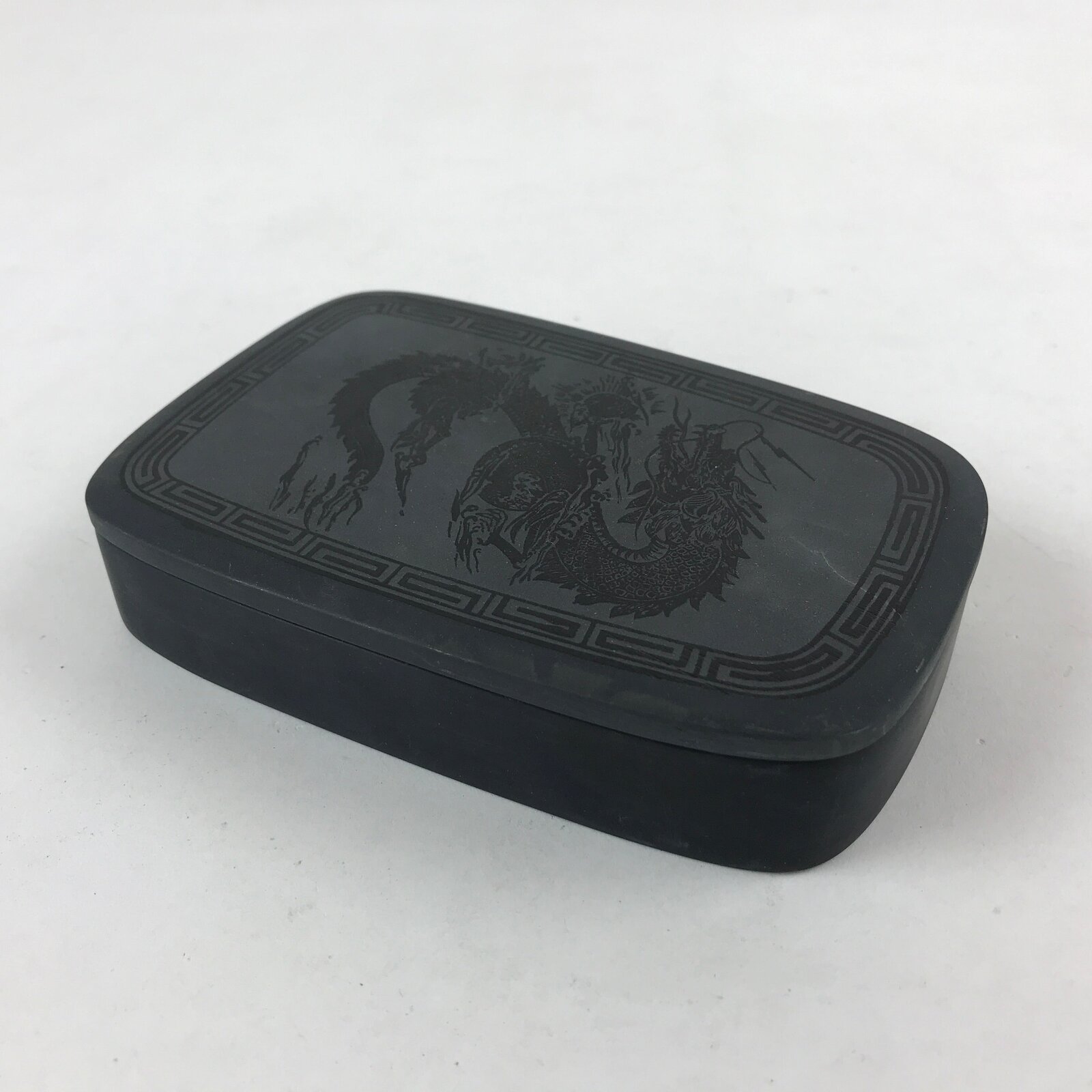 Chinese Inkstone Suzuri Vtg Sumi Grinder Calligraphy Shodo Tool Dragon SZ53