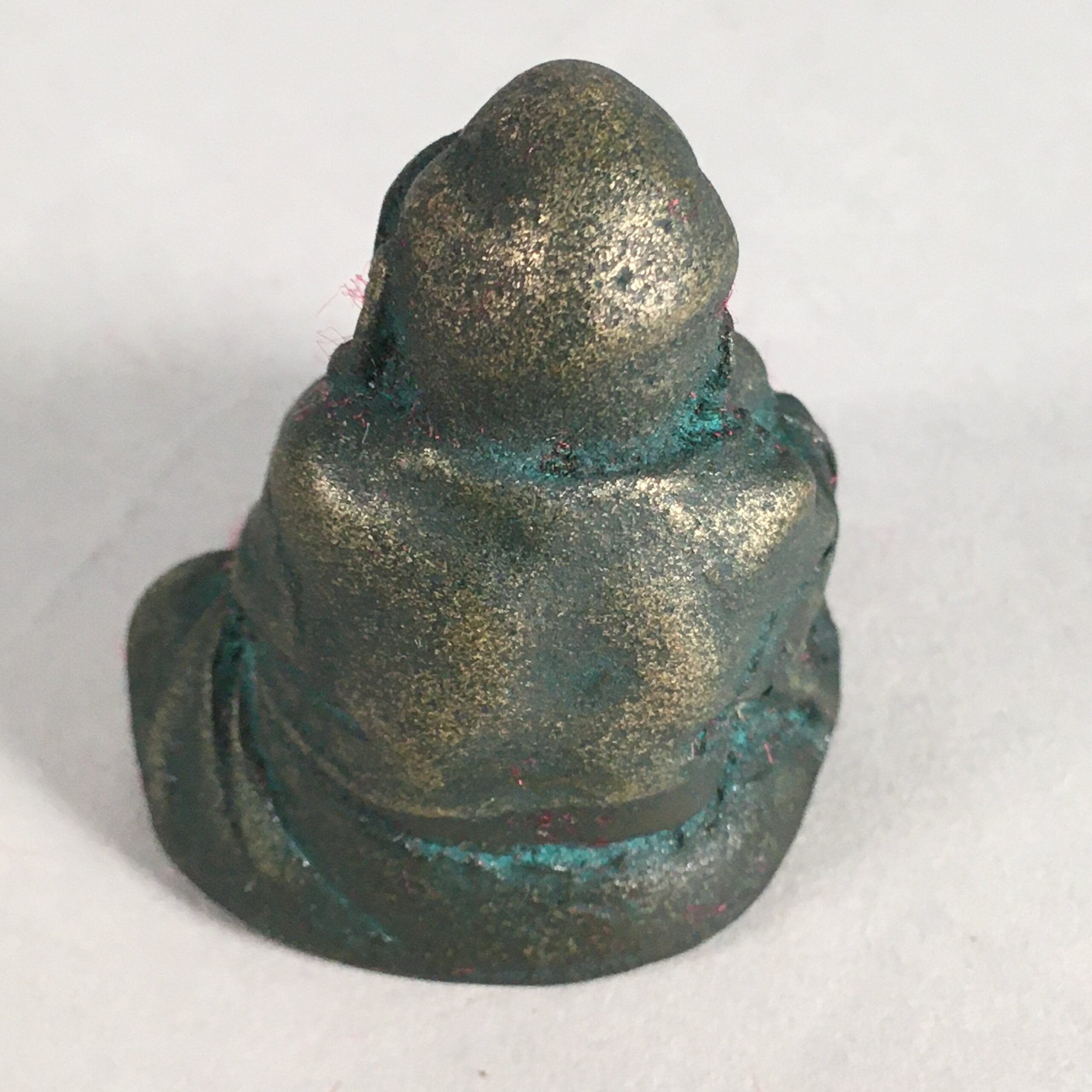 Chinese Iron Figurine Vtg Buddhist Monk Metal Okimono Statue KF438