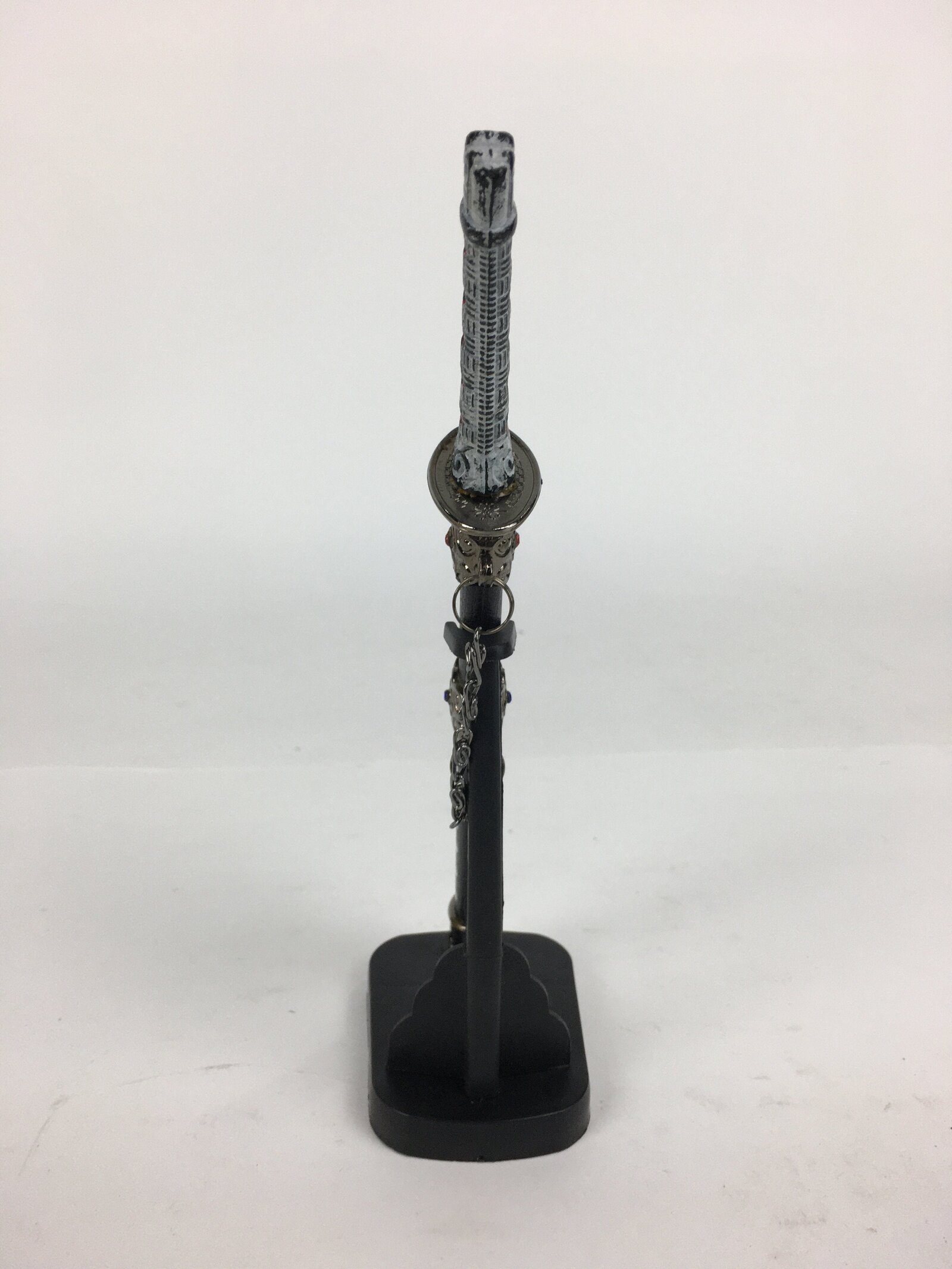 Chinese Miniature Sword Vtg With Sword Stand Sword Sheath Display Figurine BD72