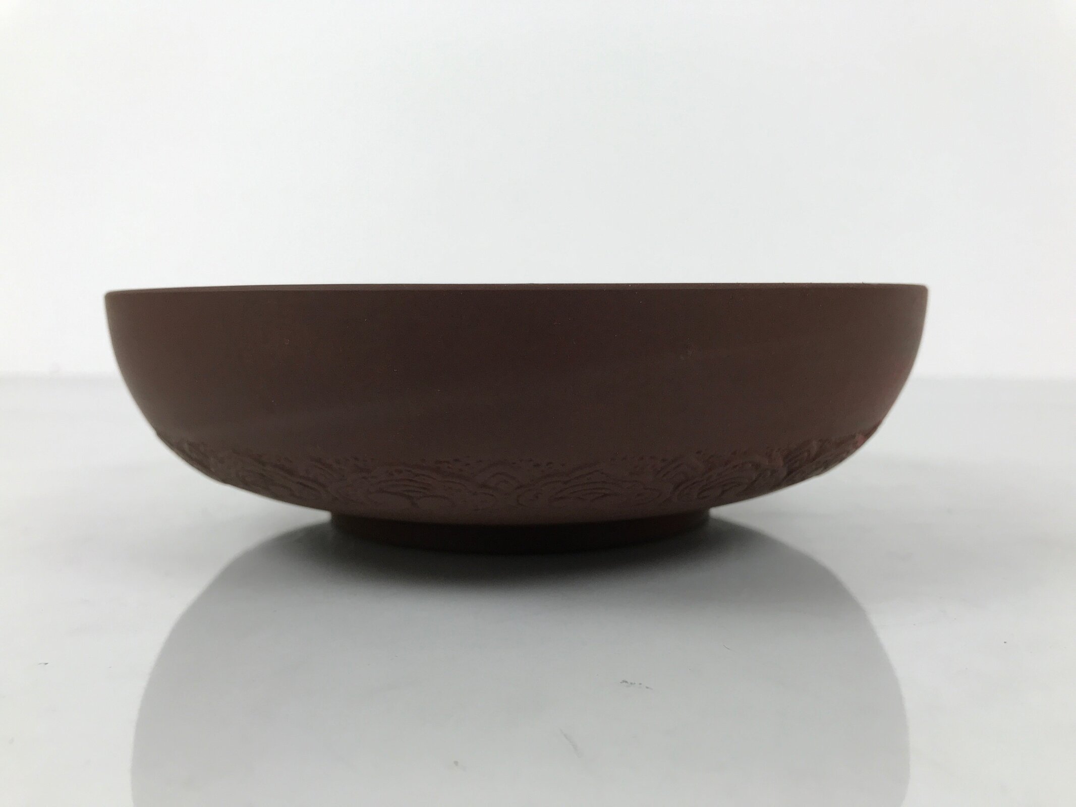 Chinese Yixing Clay Tea Boat Chasen Vtg Bowl Chaban Saucer Ceramic Brown Y520