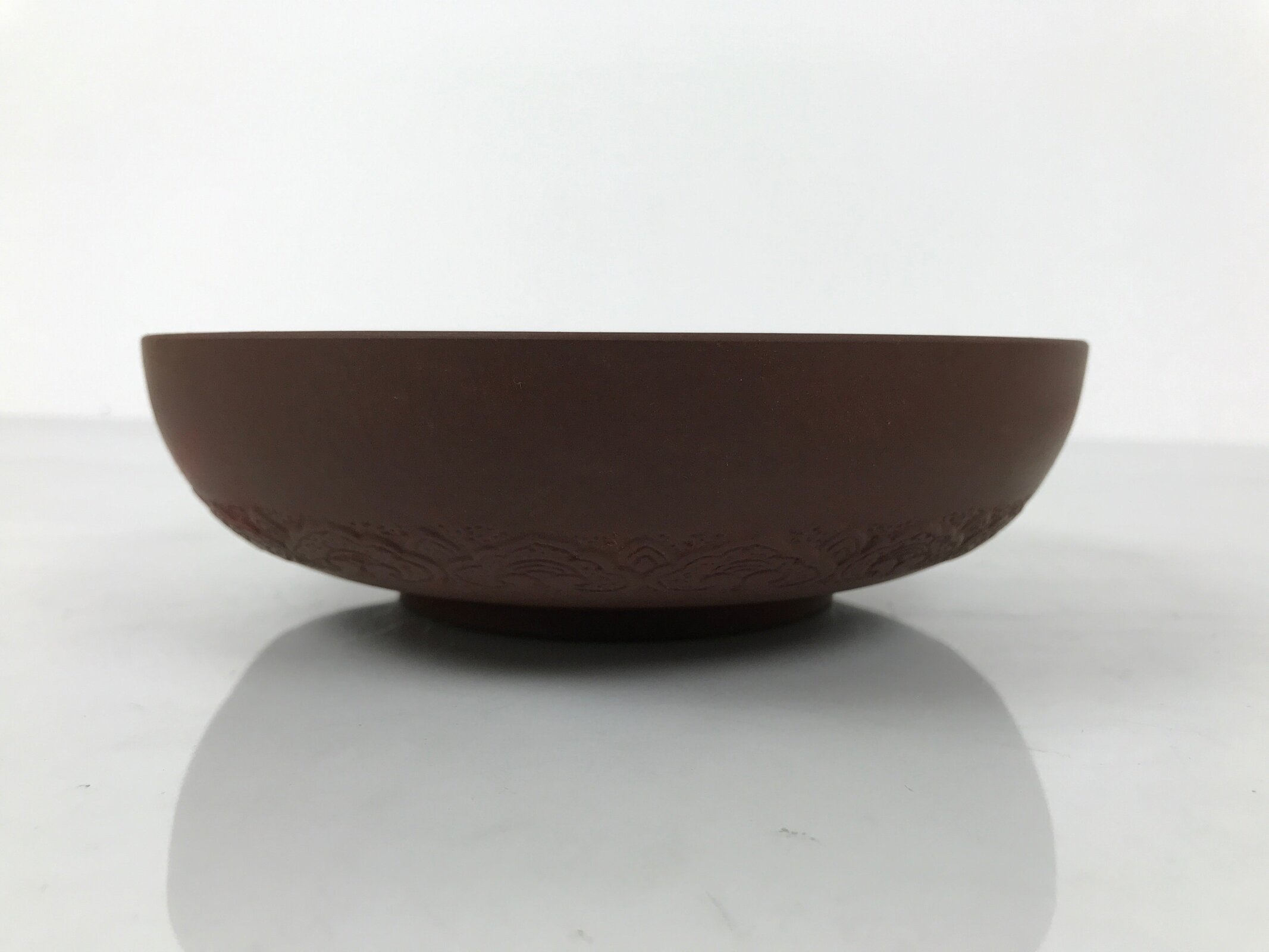 Chinese Yixing Clay Tea Boat Chasen Vtg Bowl Chaban Saucer Ceramic Brown Y520