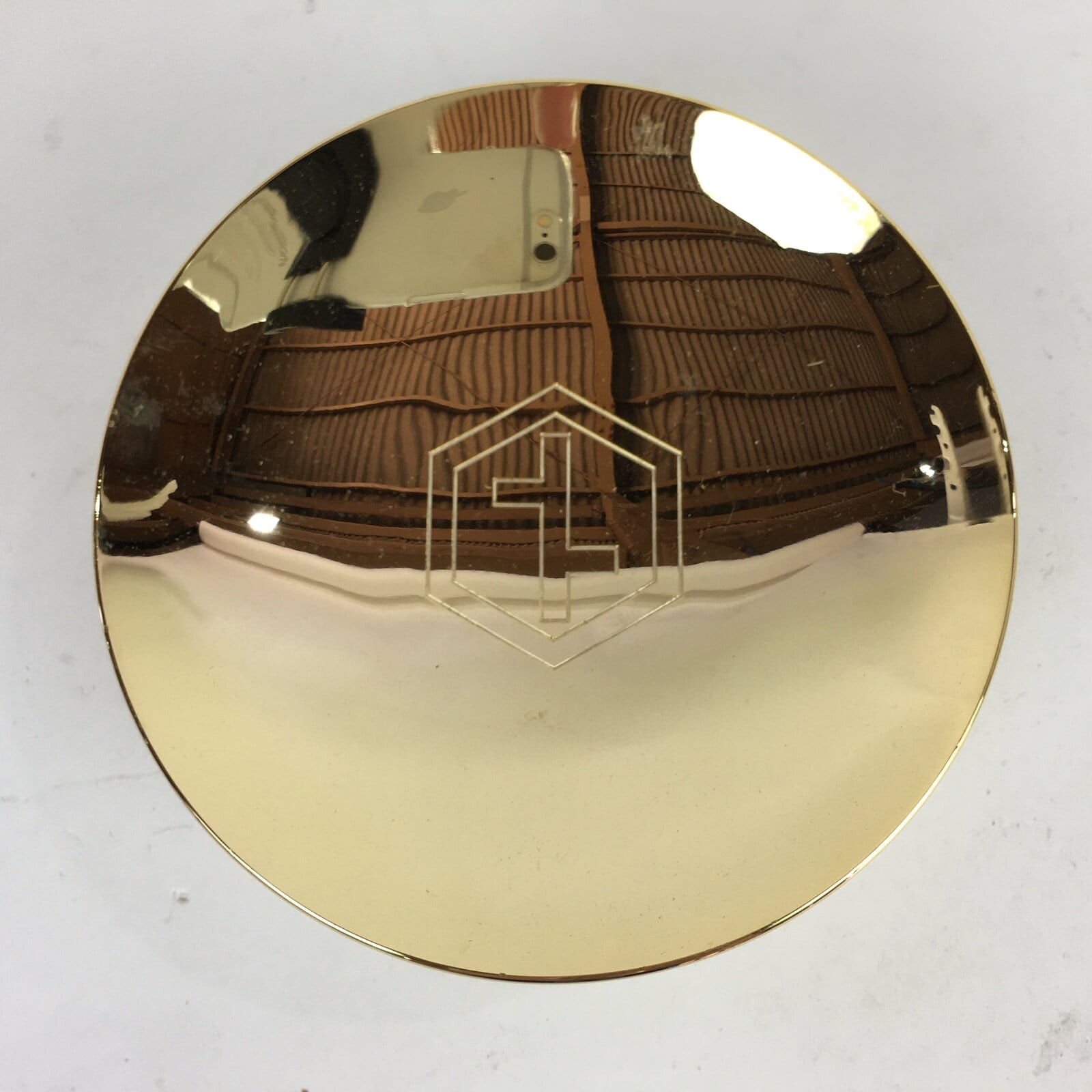 Japanese 24K GP Gold Plated Drinking Sake Cup Vtg Emperor Metal Sakazuki PX608