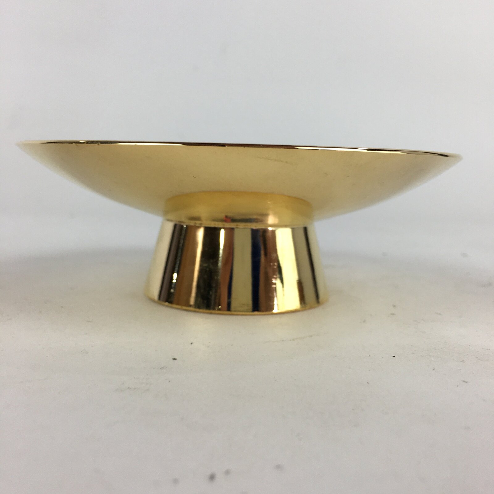 Japanese 24K GP Gold Plated Drinking Sake Cup Vtg Emperor Metal Sakazuki PX608