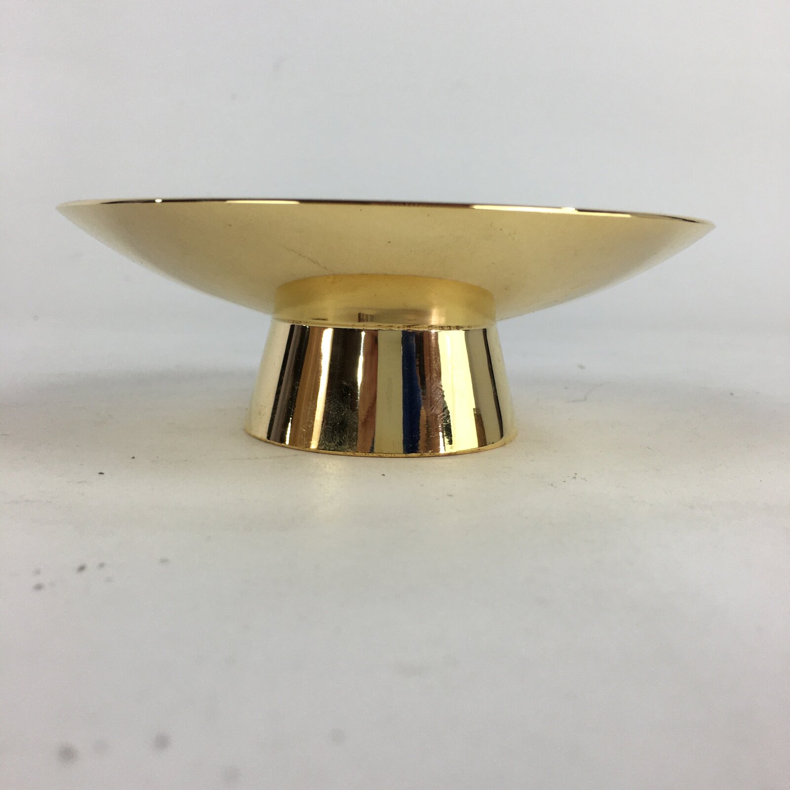 Japanese 24K GP Gold Plated Drinking Sake Cup Vtg Emperor Metal Sakazuki PX608