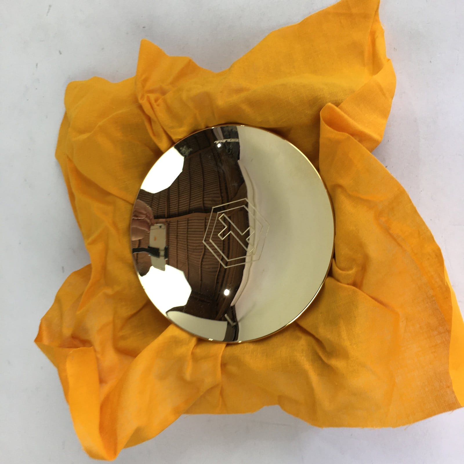 Japanese 24K GP Gold Plated Drinking Sake Cup Vtg Emperor Metal Sakazuki PX608