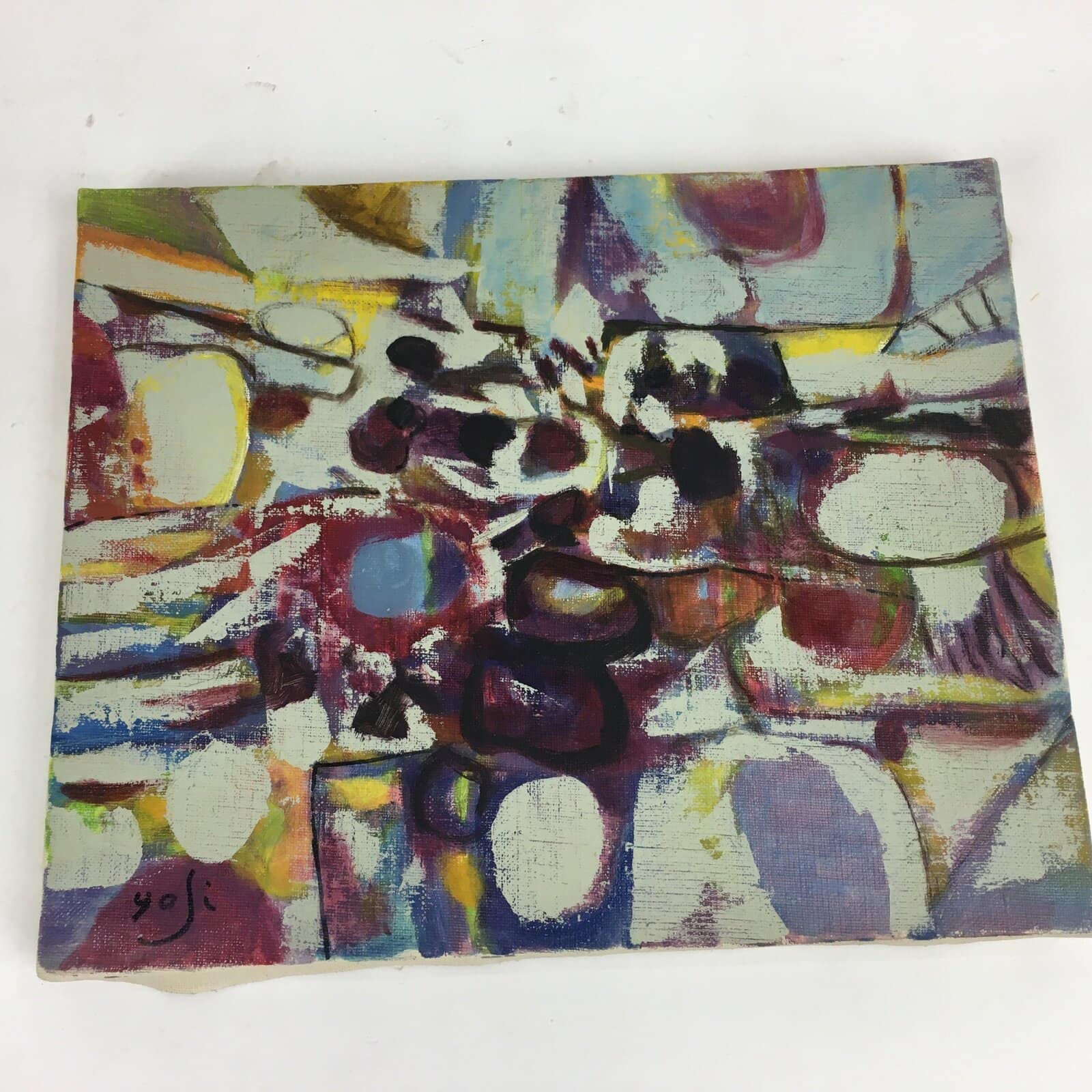 Japanese Abstract Art Oil Painting Picture Unframed Yoshihiro Hagino FL44