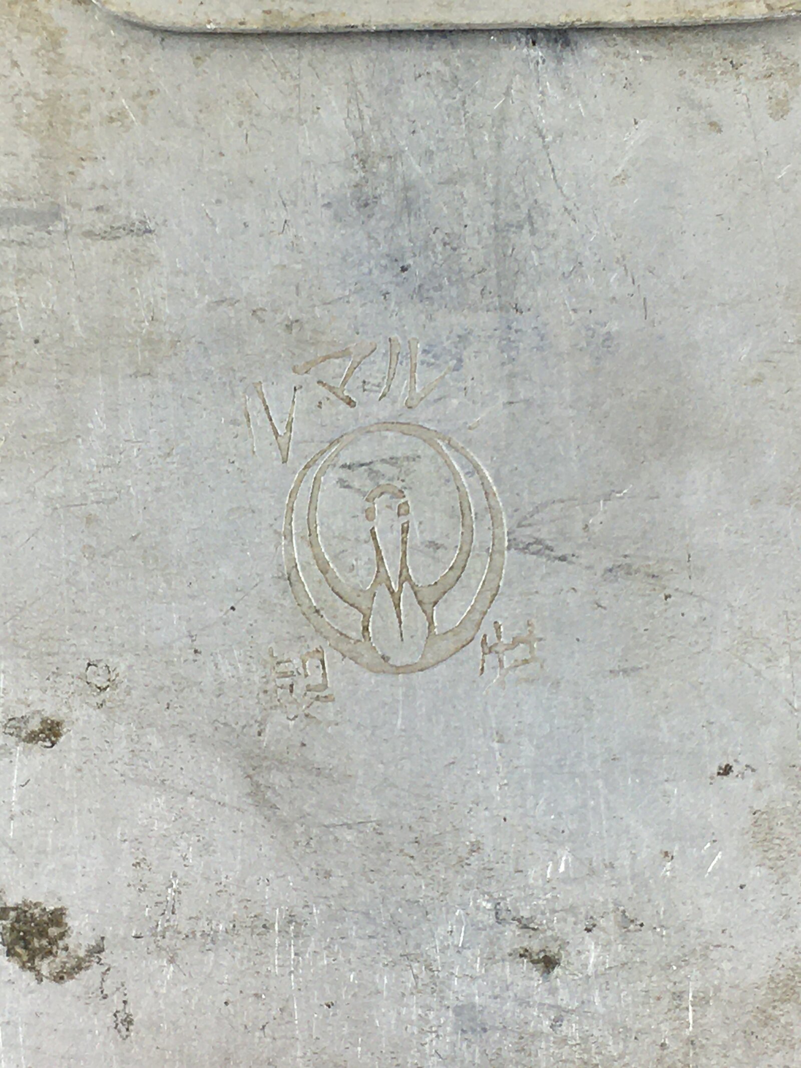 Japanese Aluminum Bento Box Vtg Lunch Box Lidded Container Silver JK397