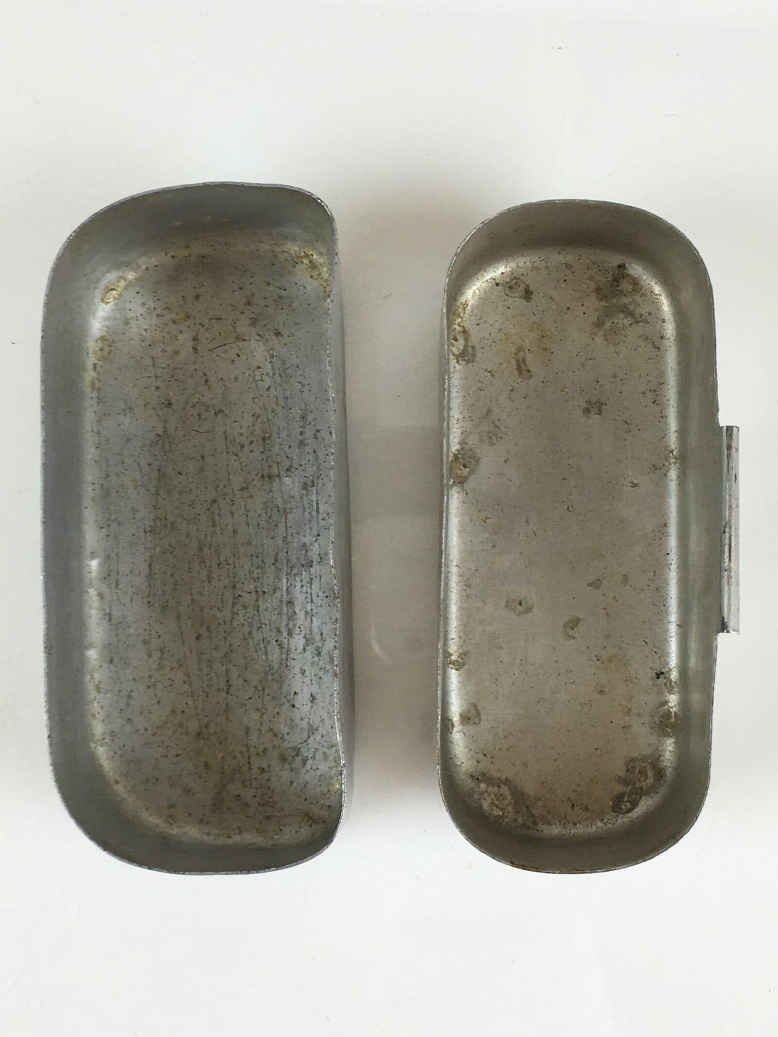 Japanese Aluminum Bento Box Vtg Lunch Box Lidded Container Silver JK397