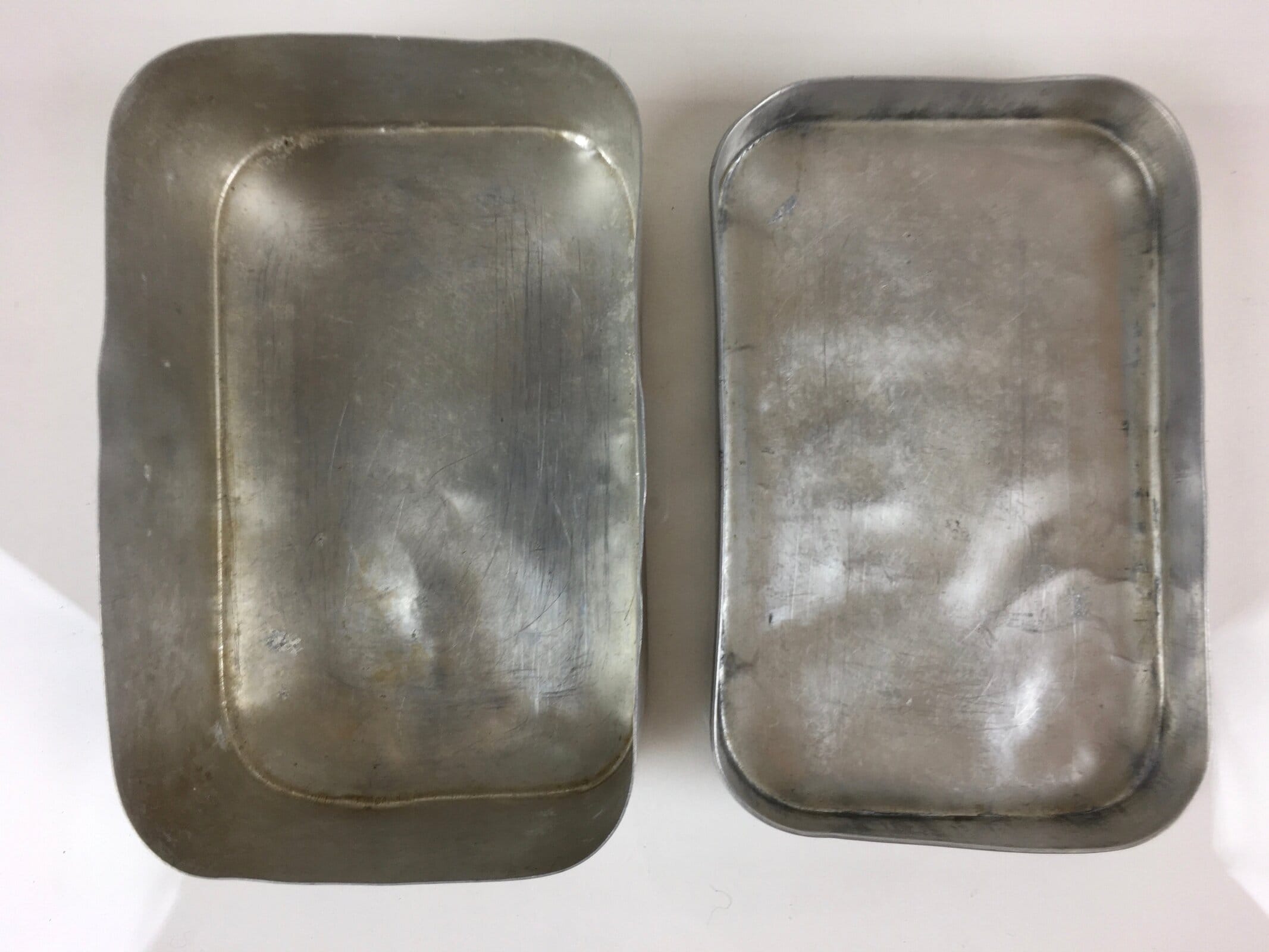 Japanese Aluminum Bento Box Vtg Lunch Box Lidded Container Silver JK398