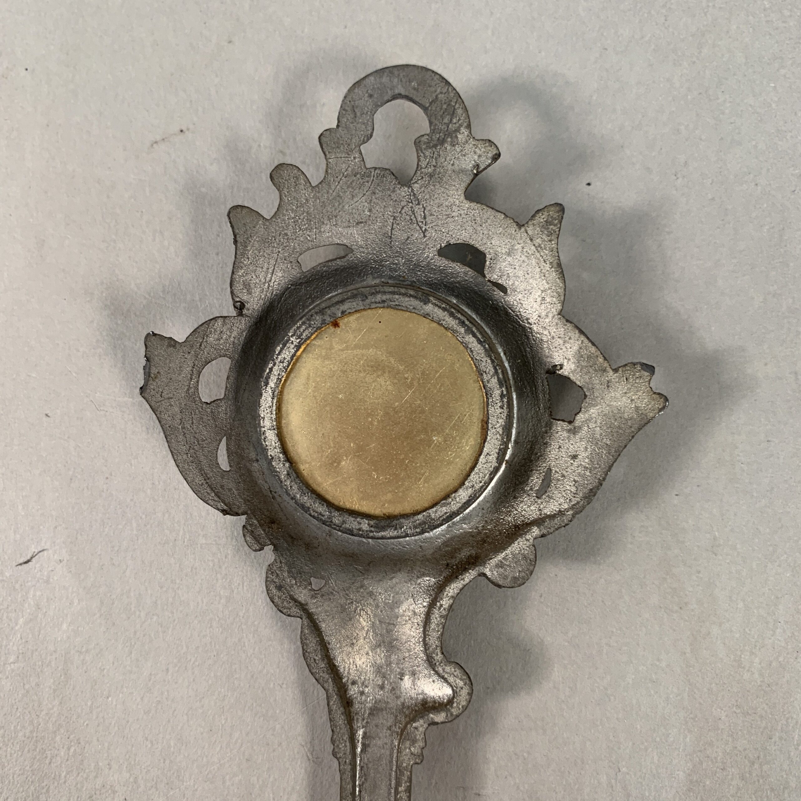 Japanese Analog Thermometer Vtg Metal Key Gold Red Needle J980