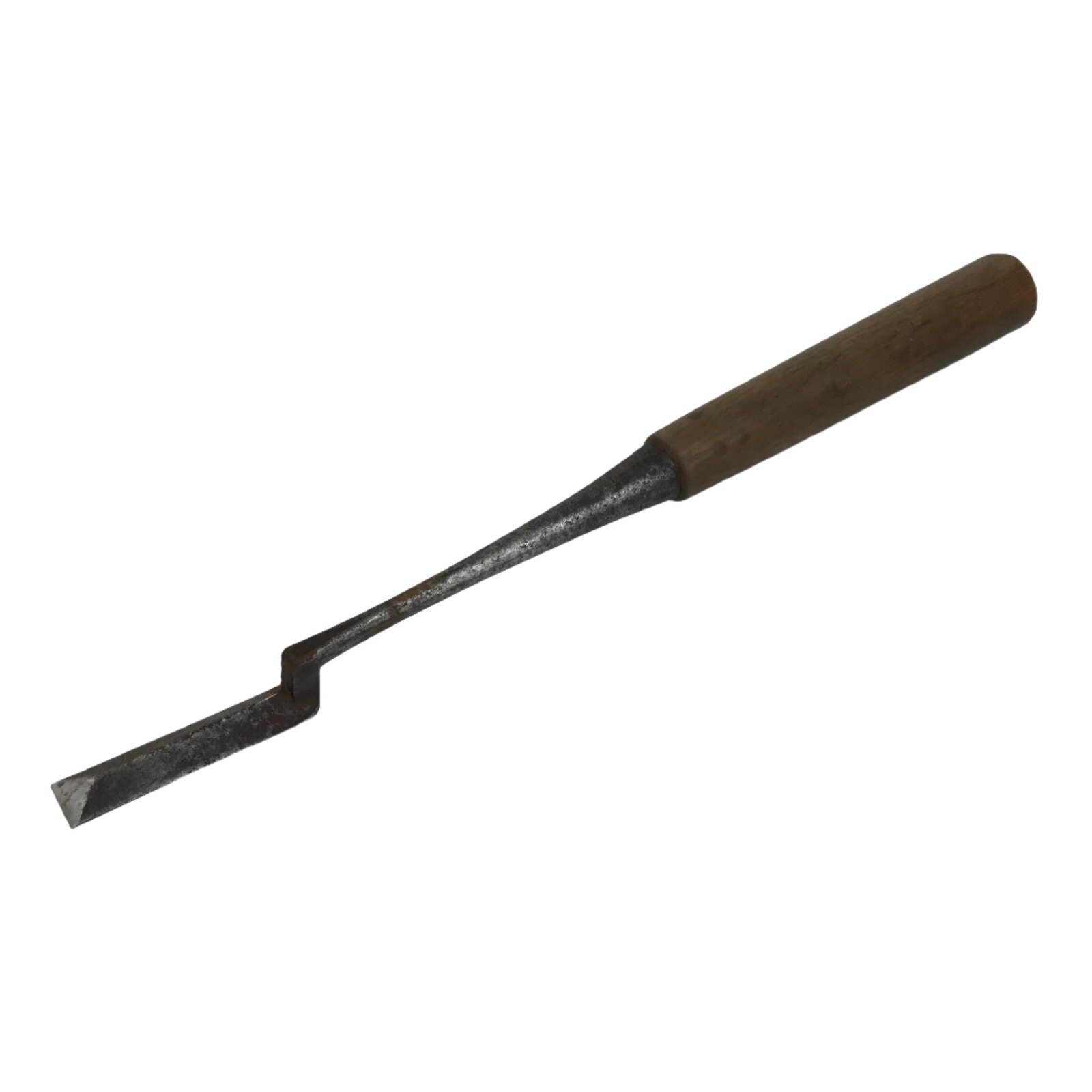 Japanese Angled Chisel Nomi Carpentry Vtg Wood Tool 28.5 cm Blade 12 mm T270