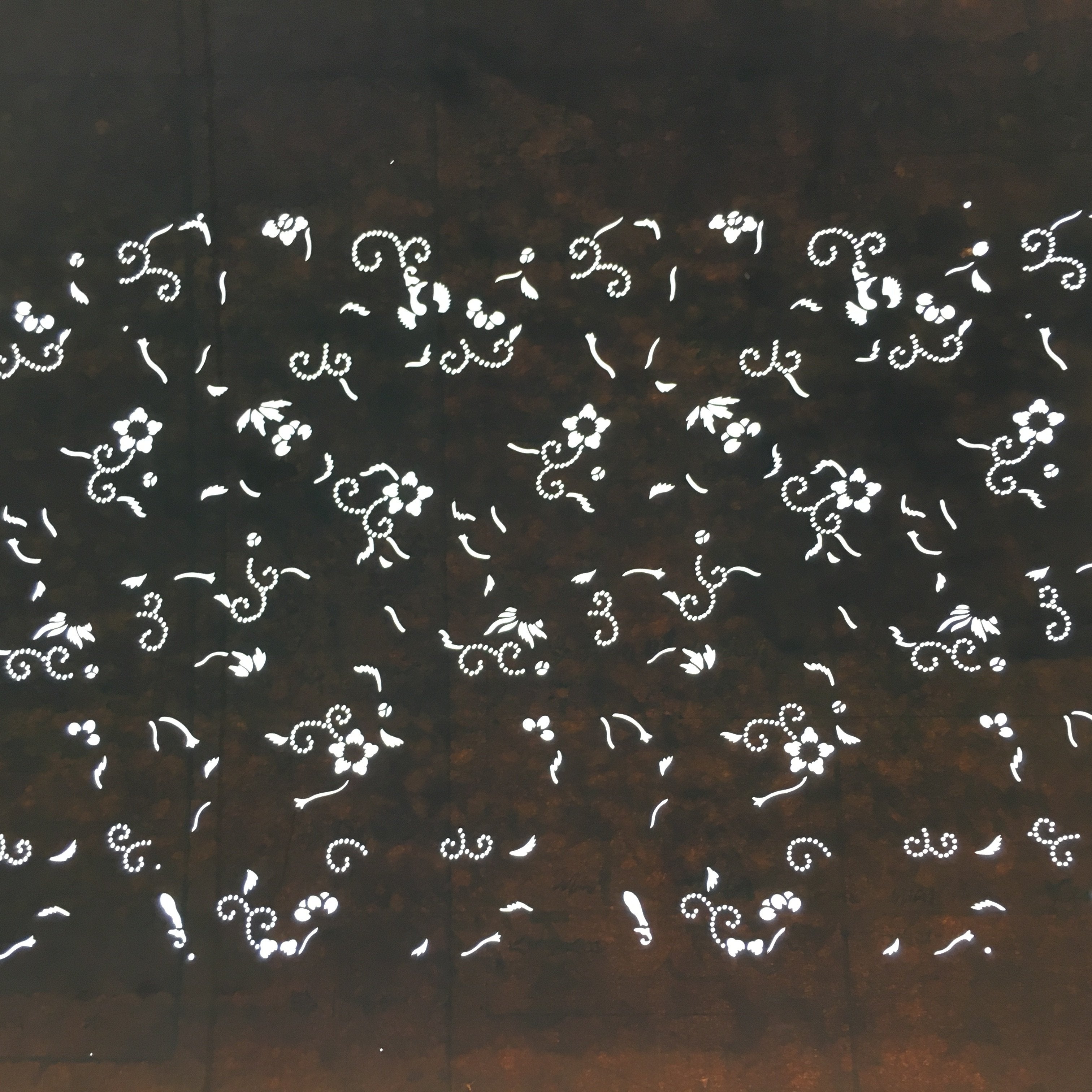 Japanese Antique Ise Katagami Kimono Stencil Edo Era Plus Floral Pattern A314