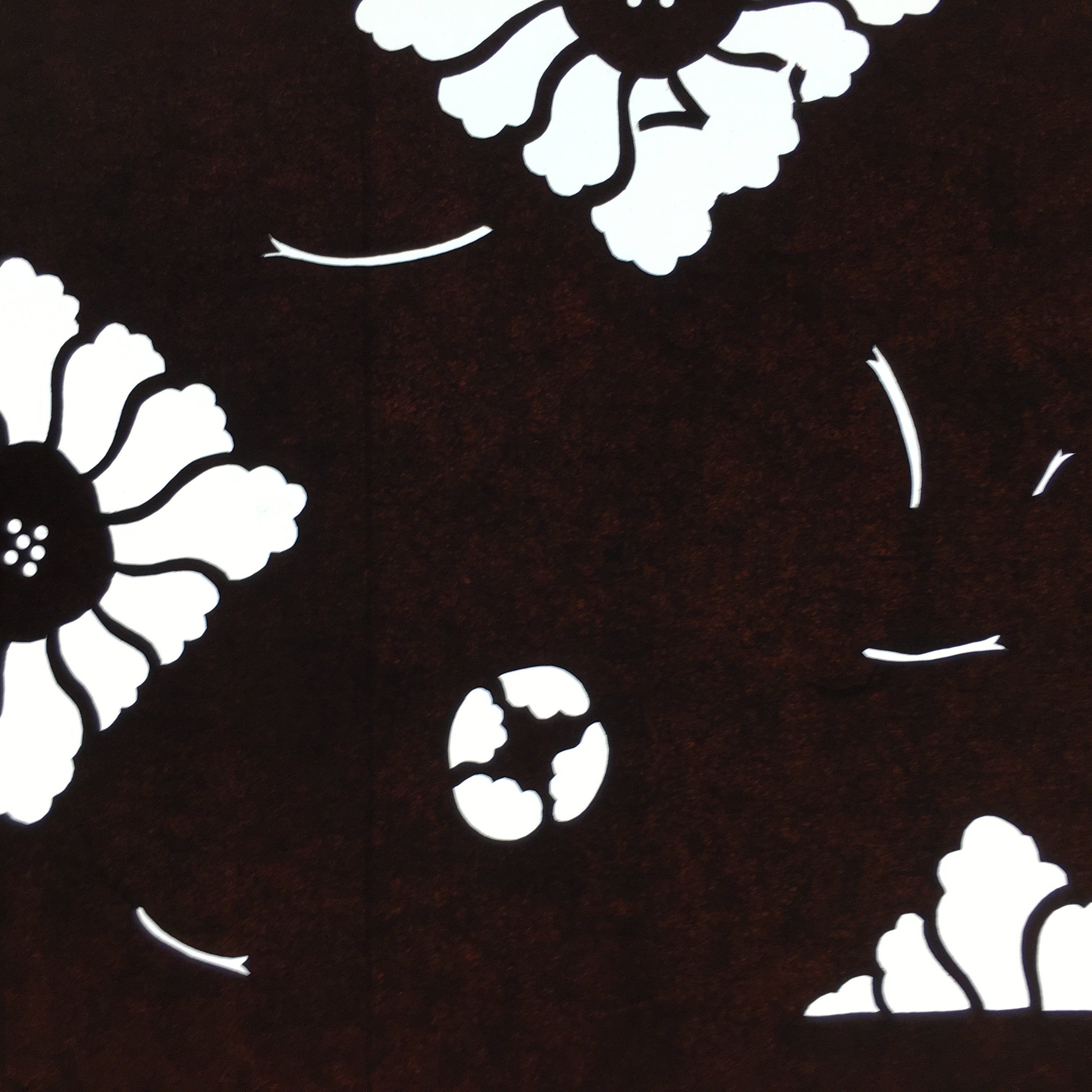 Japanese Antique Ise Katagami Kimono Stencil Edo Era Plus Floral Pattern A337