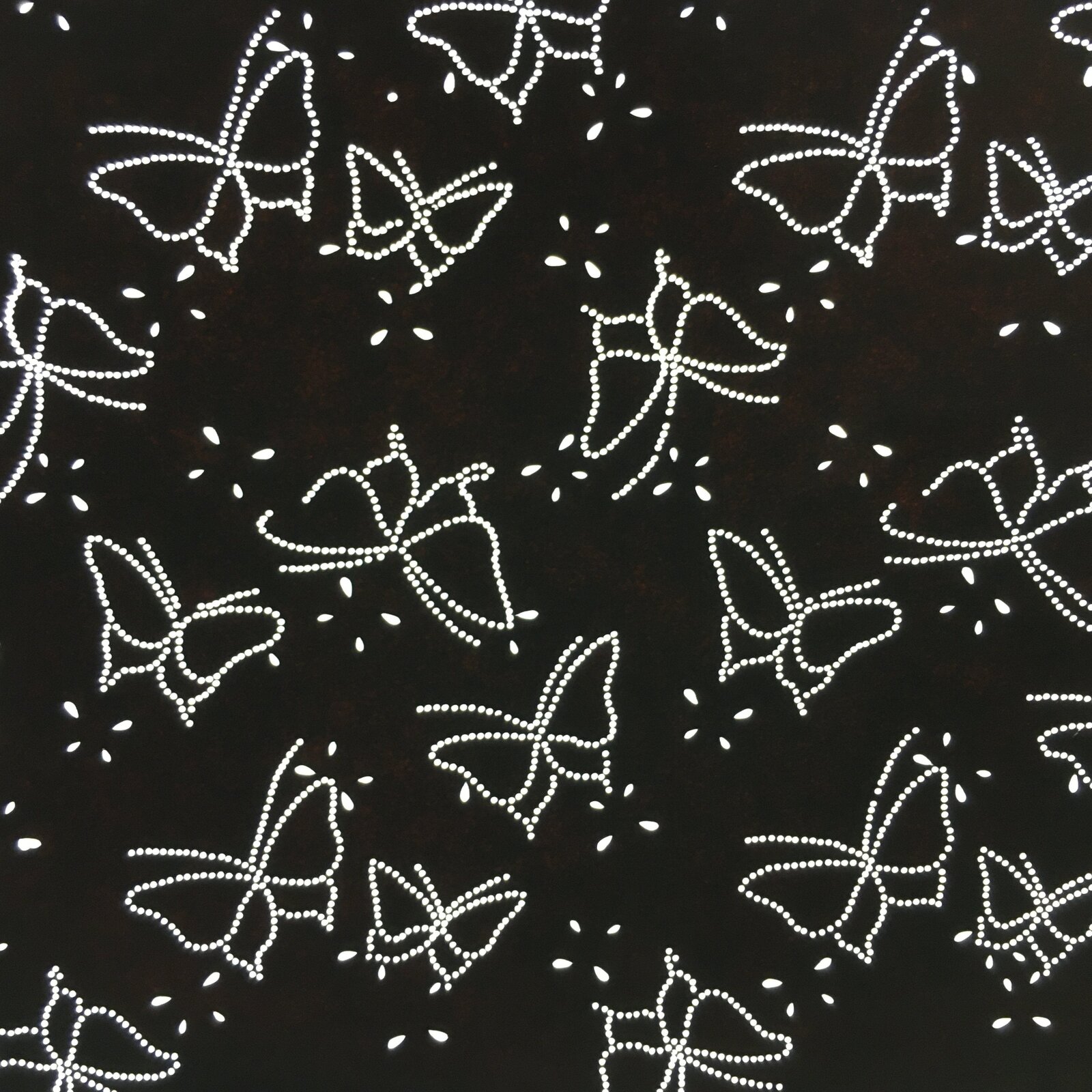 Japanese Antique Ise Katagami Paper Kimono Stencil Edo Butterfly Pattern A529