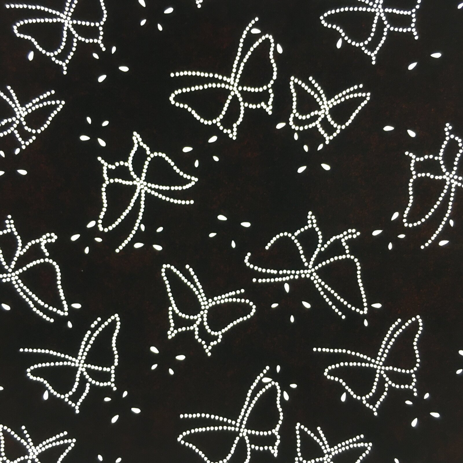 Japanese Antique Ise Katagami Paper Kimono Stencil Edo Butterfly Pattern A529