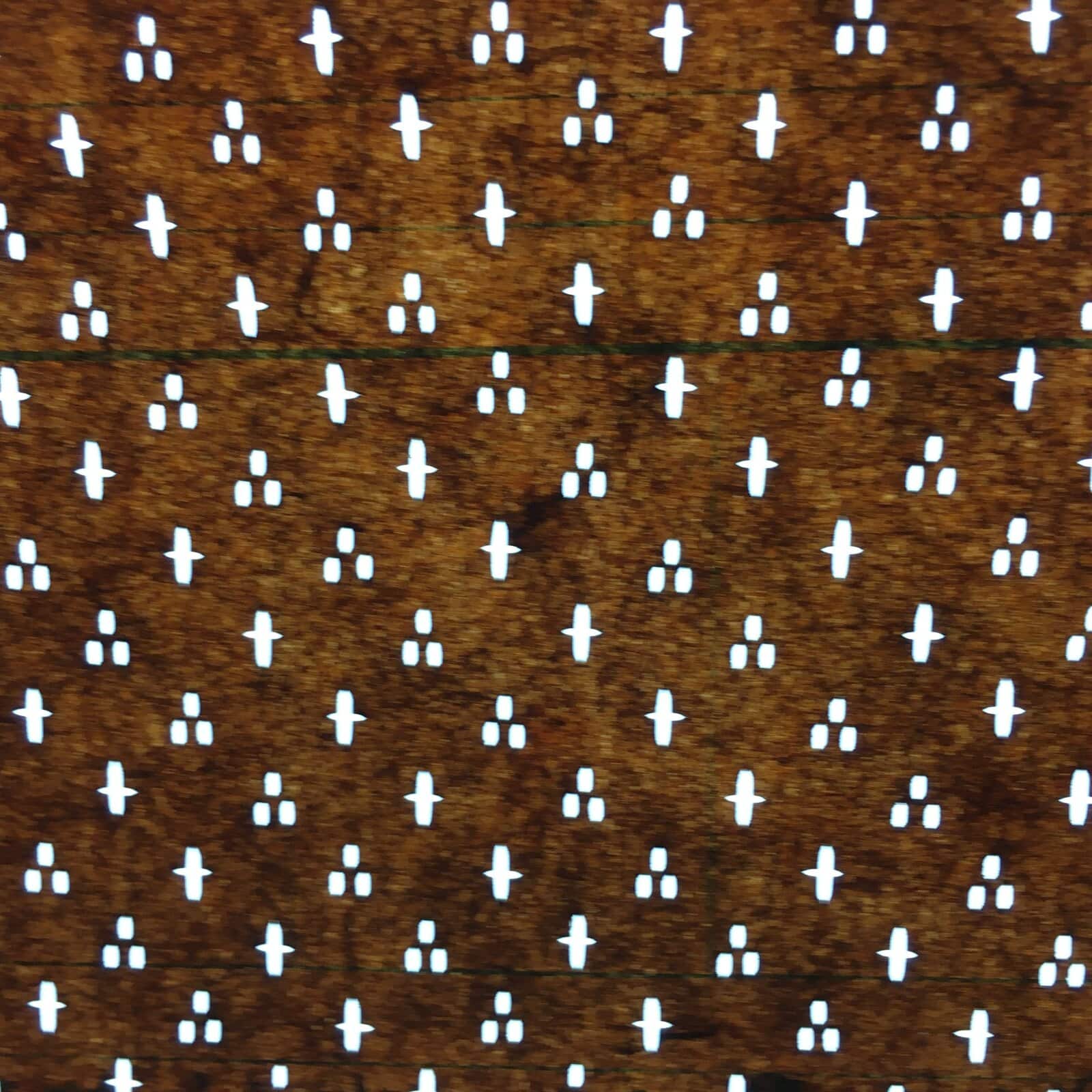 Japanese Antique Ise Katagami Paper Kimono Stencil Edo Cross Dot Pattern A533