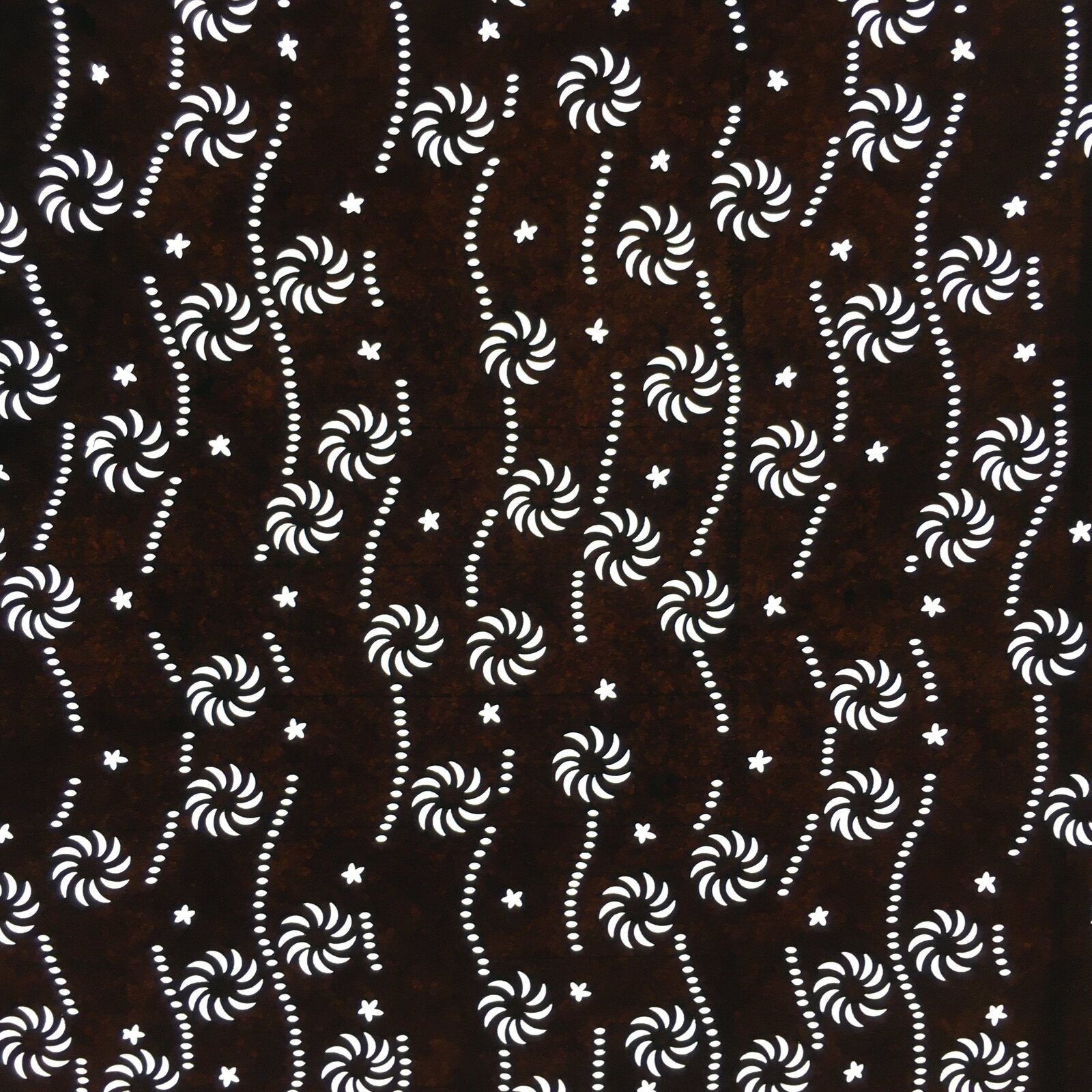 Japanese Antique Ise Katagami Paper Kimono Stencil Edo Windmill Pattern A531