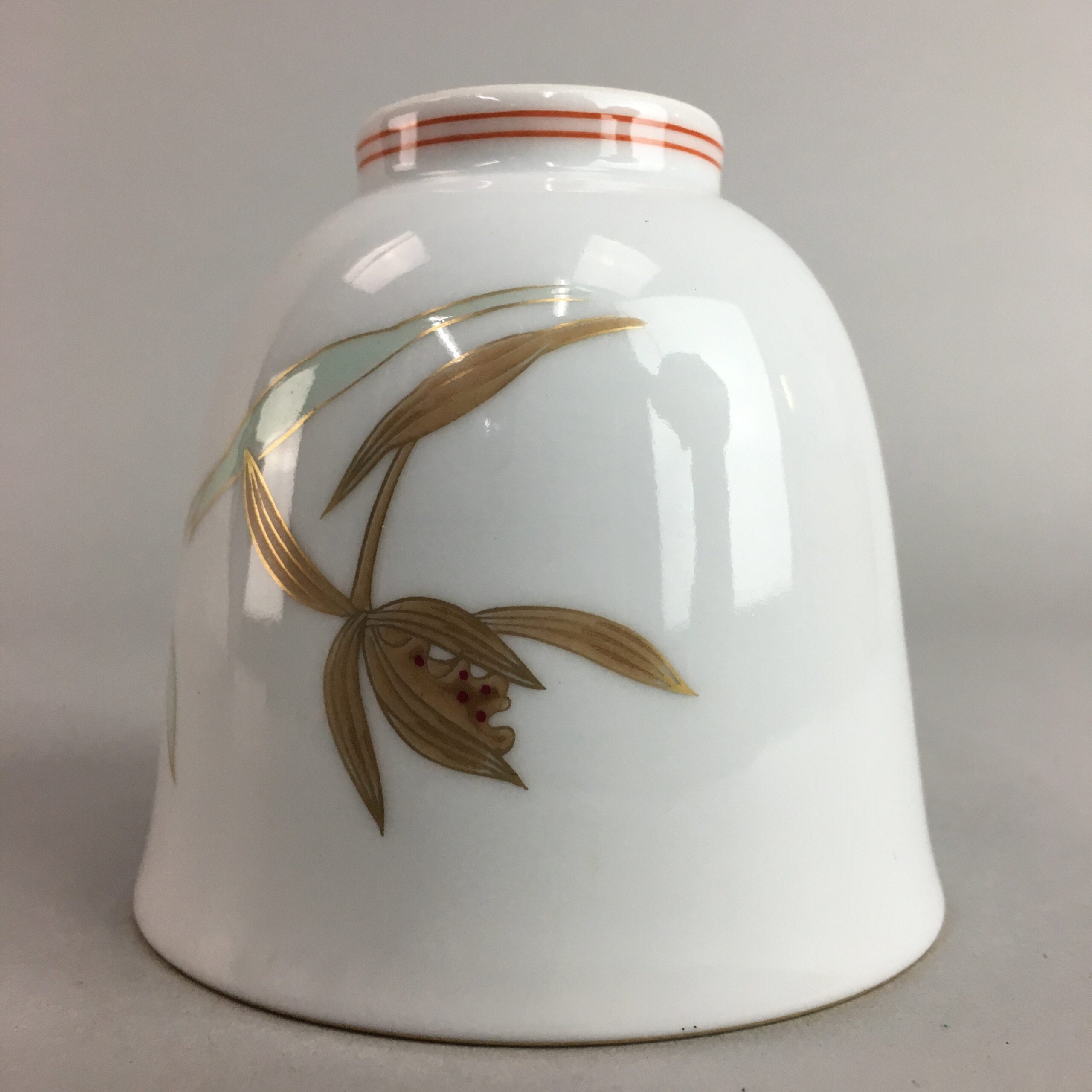 Japanese Arita ware Porcelain Teacup Vtg Fukagawa Yunomi Floral QT52