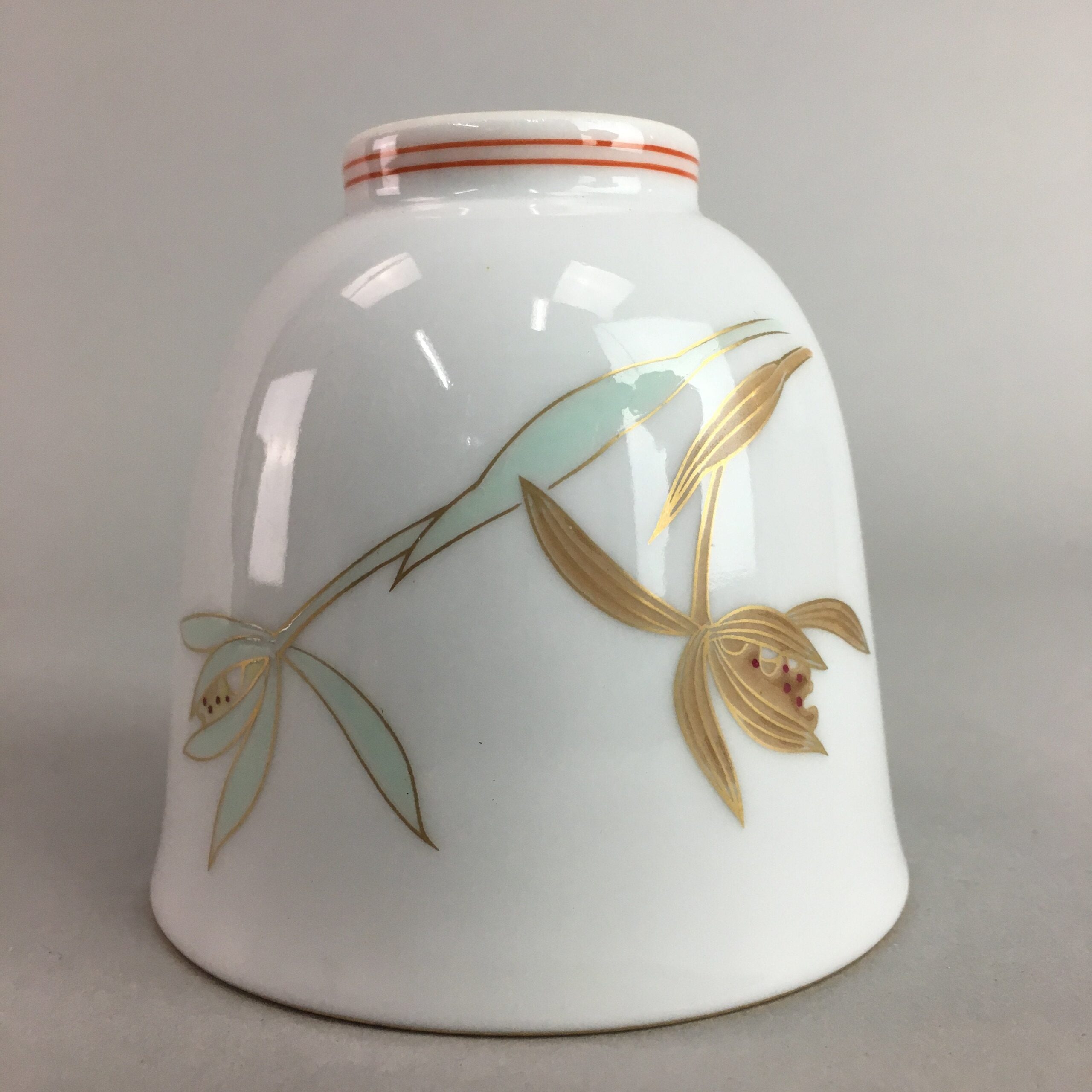 Japanese Arita ware Porcelain Teacup Vtg Fukagawa Yunomi Floral QT52