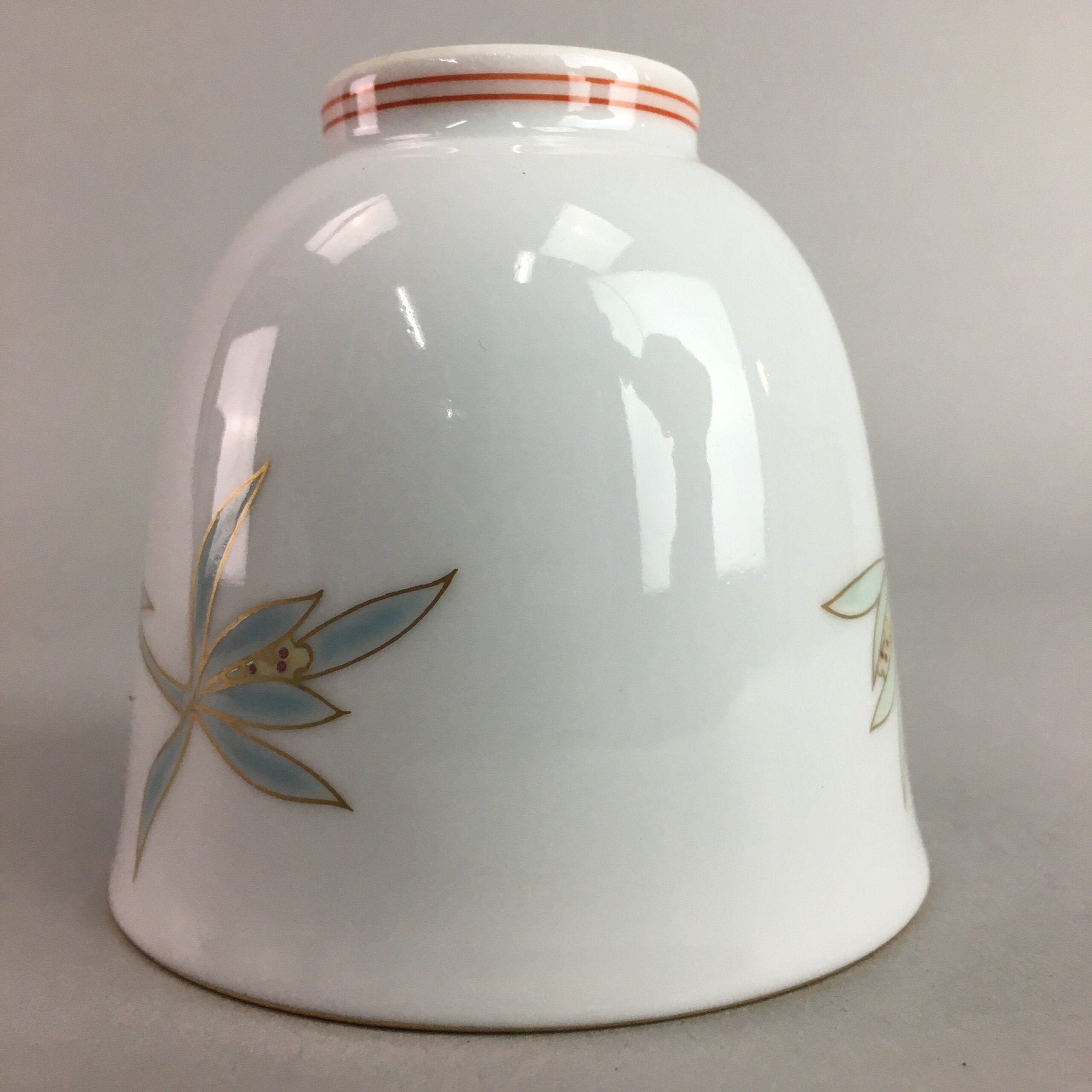 Japanese Arita ware Porcelain Teacup Vtg Fukagawa Yunomi Floral QT52