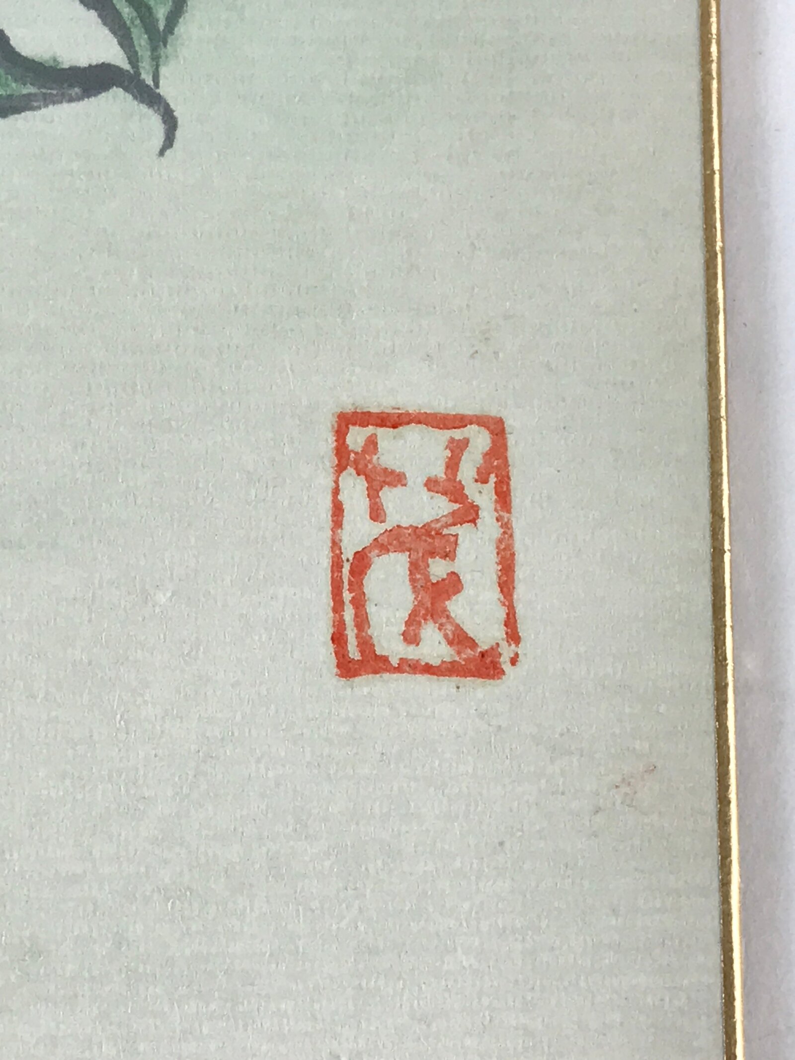 Japanese Art Board Painting Spring Scene Shikishi Paper Camellia Sparrow A485