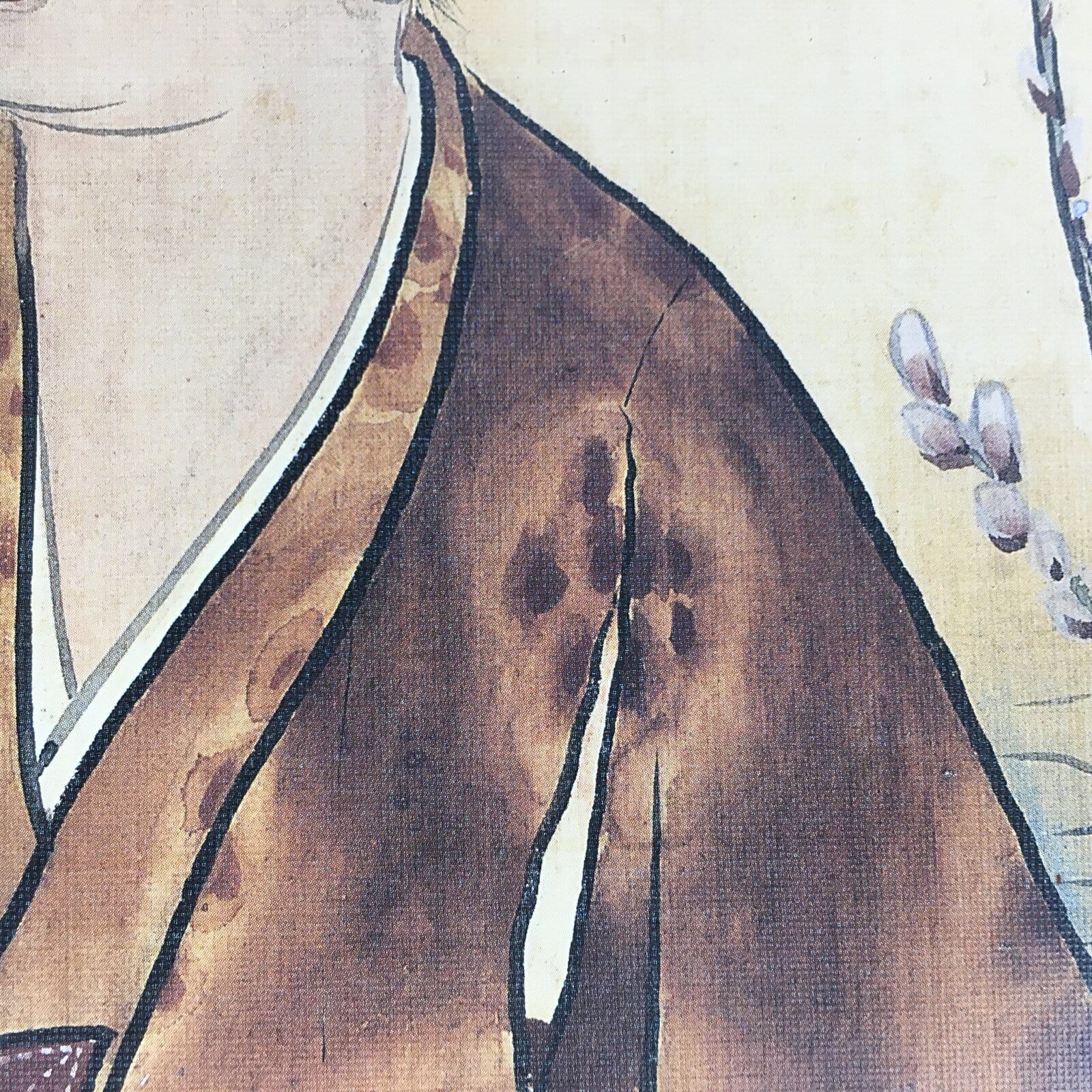 Japanese Art Board Vtg Shikishi Paper Printed Duplicate Picture Taikan Yokoyama