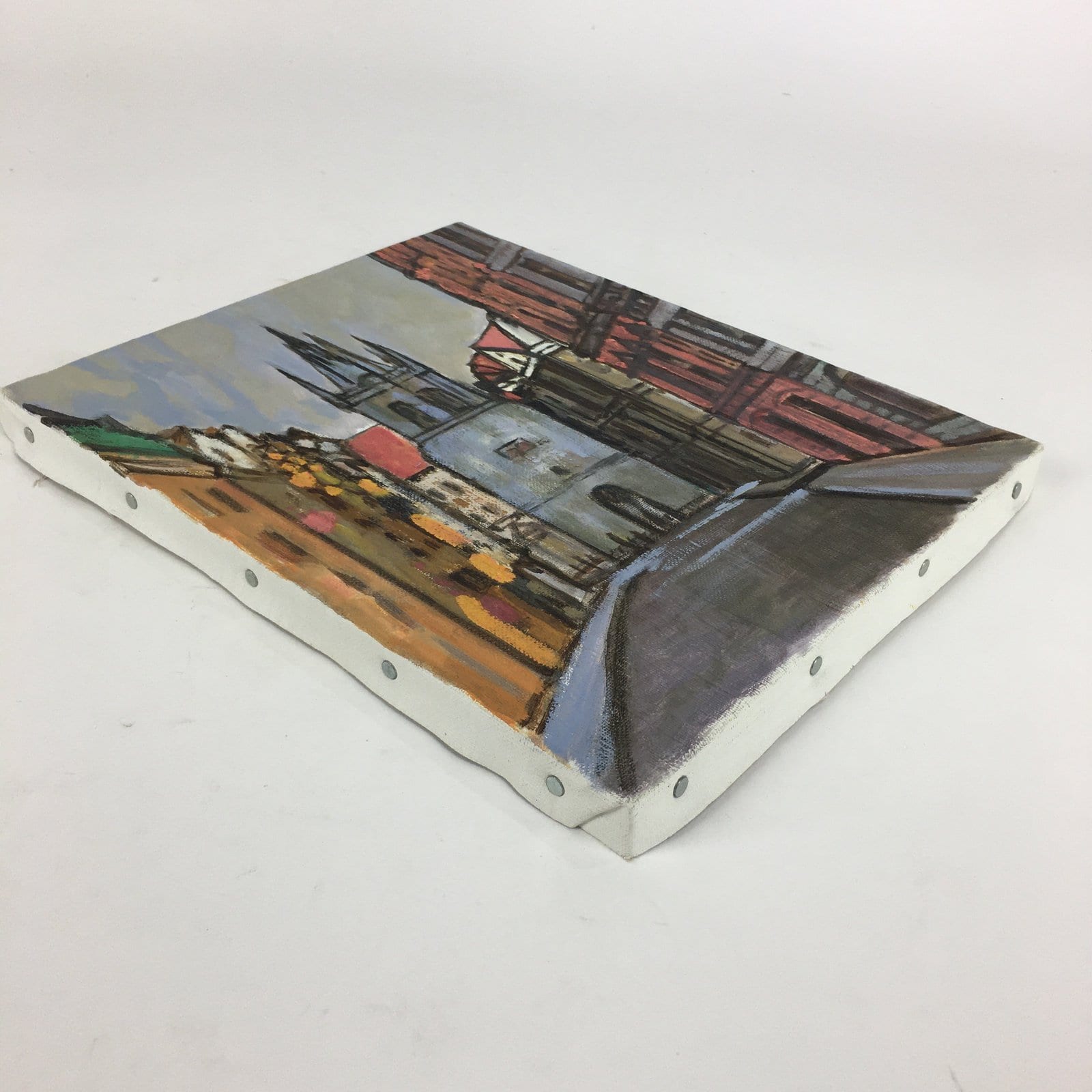 Japanese Art Church Street Oil Painting Picture Unframed Yoshihiro Hagino FL46