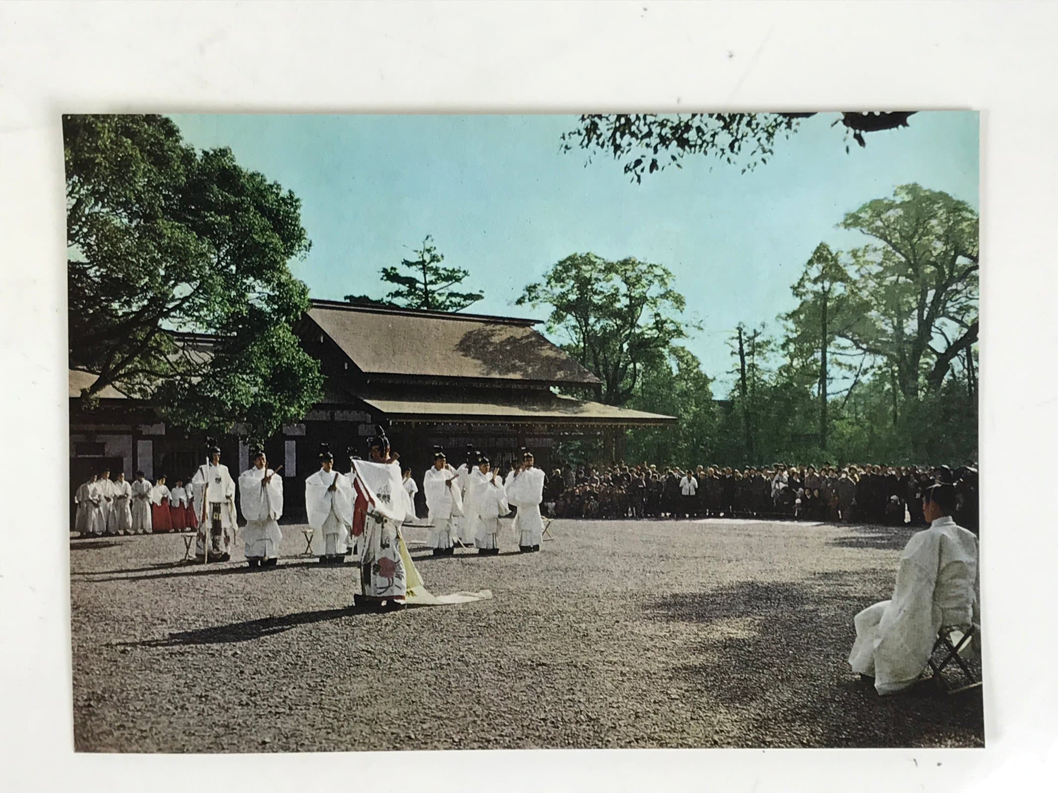 Japanese Atsuta Jingu Shinto Shrine Postcard Set Vtg Souvenir Paper Color P424