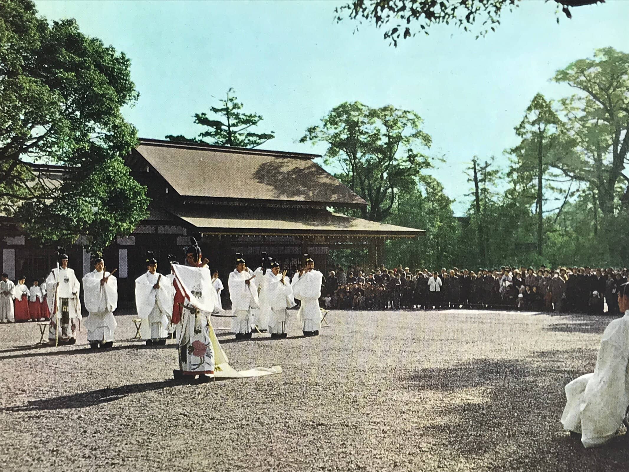 Japanese Atsuta Jingu Shinto Shrine Postcard Set Vtg Souvenir Paper Color P424