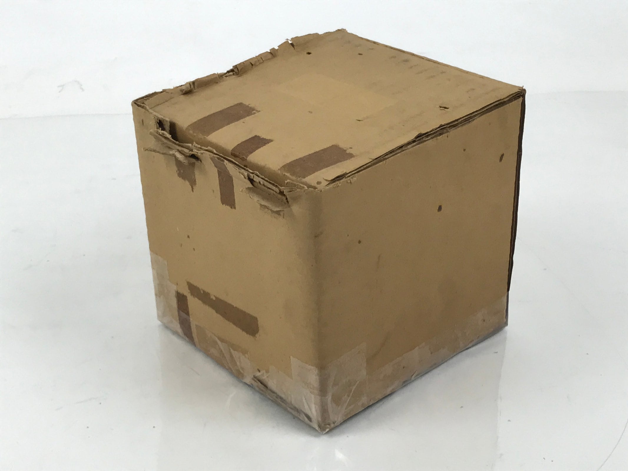 Japanese Baby Dog Clay Doll Vtg Ningyo Chubby White Apron Orange Figurine ST47