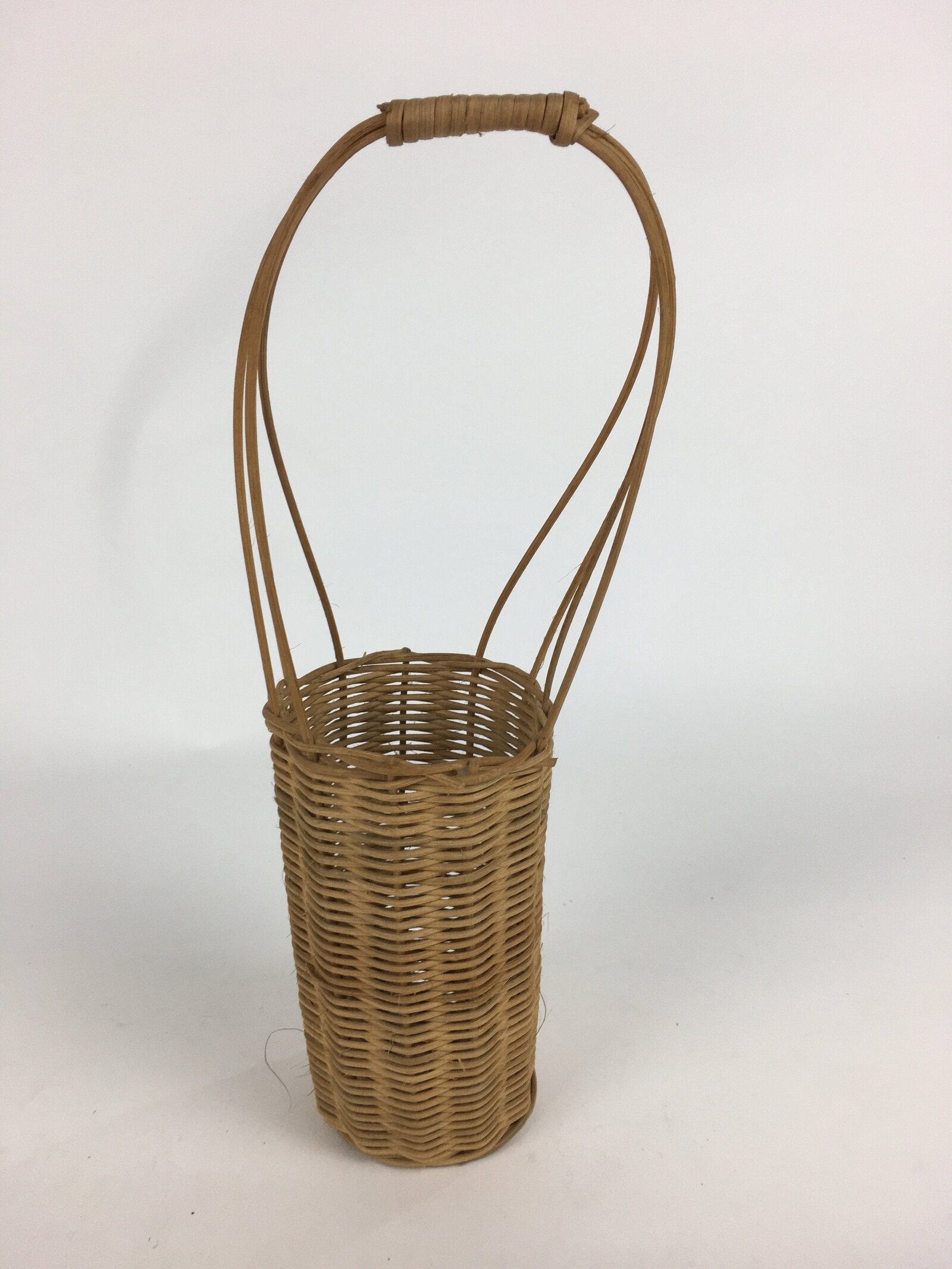 Japanese Bamboo Basket Vtg Ikebana Flower Arrangement Kado Kago B166