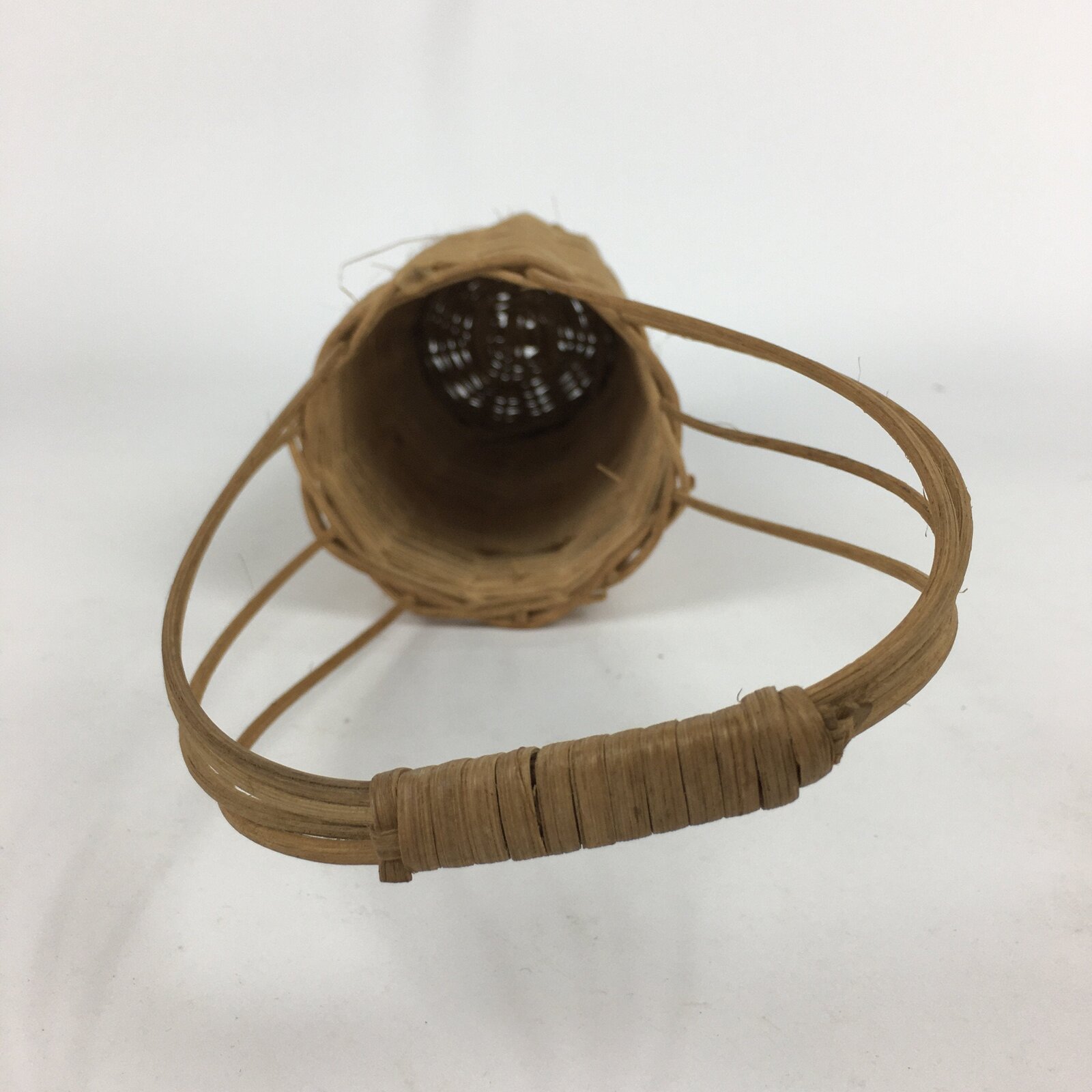 Japanese Bamboo Basket Vtg Ikebana Flower Arrangement Kado Kago B166