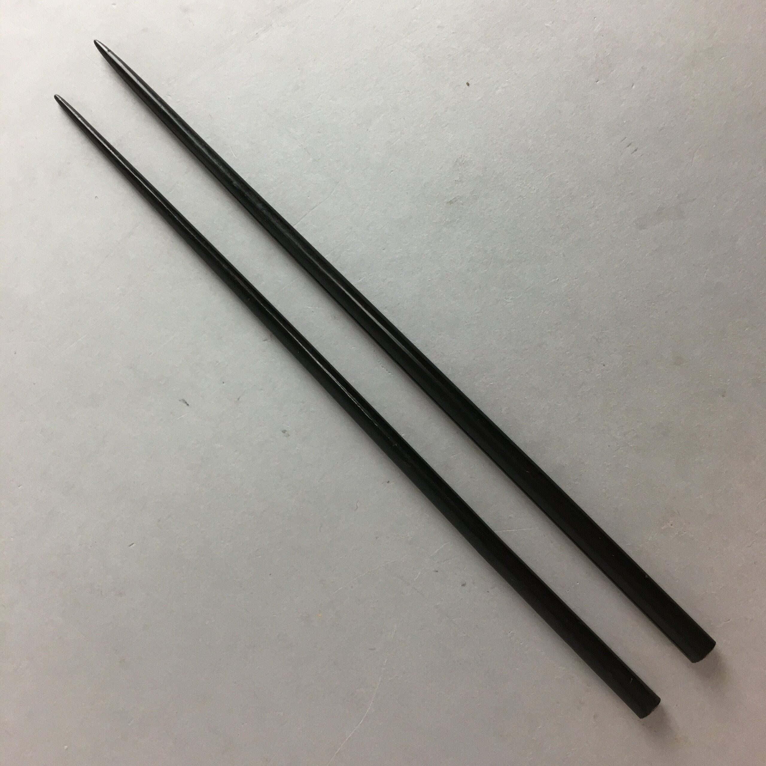 Japanese Bamboo Chopsticks 1 Pair Vtg Hashi Reusable Tableware Black J842