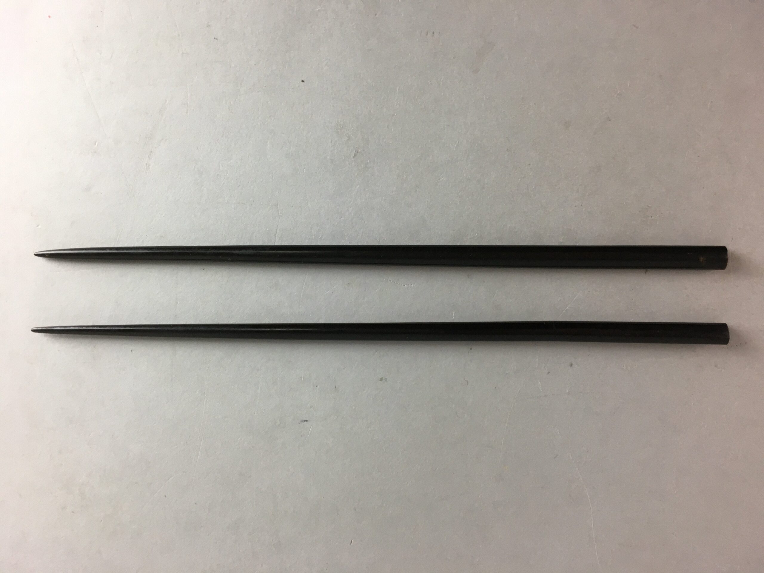 Japanese Bamboo Chopsticks 1 Pair Vtg Hashi Reusable Tableware Black J842