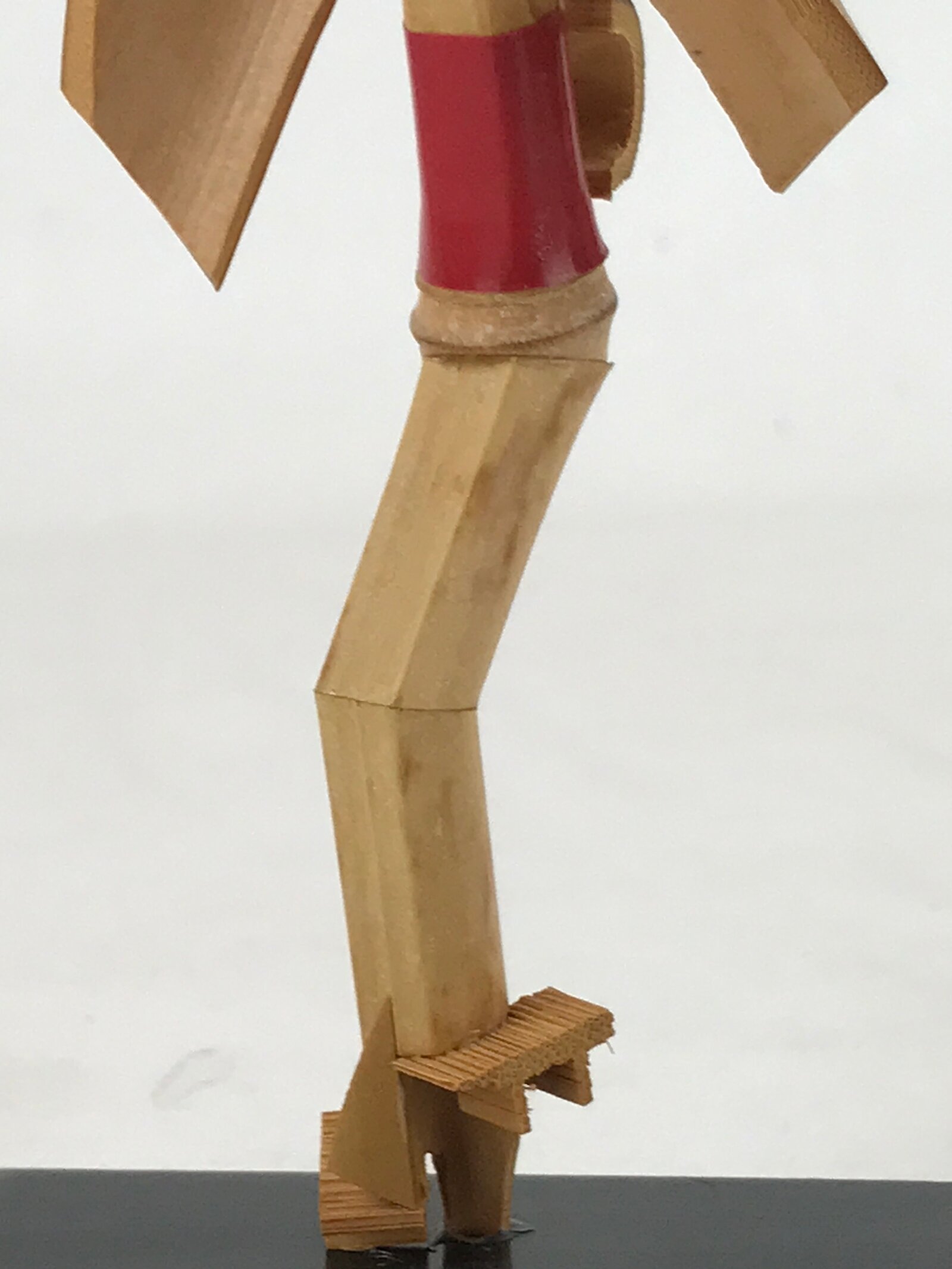 Japanese Bamboo Figurine Awa Odori Vtg Awaji Island Folk Decoration KF674