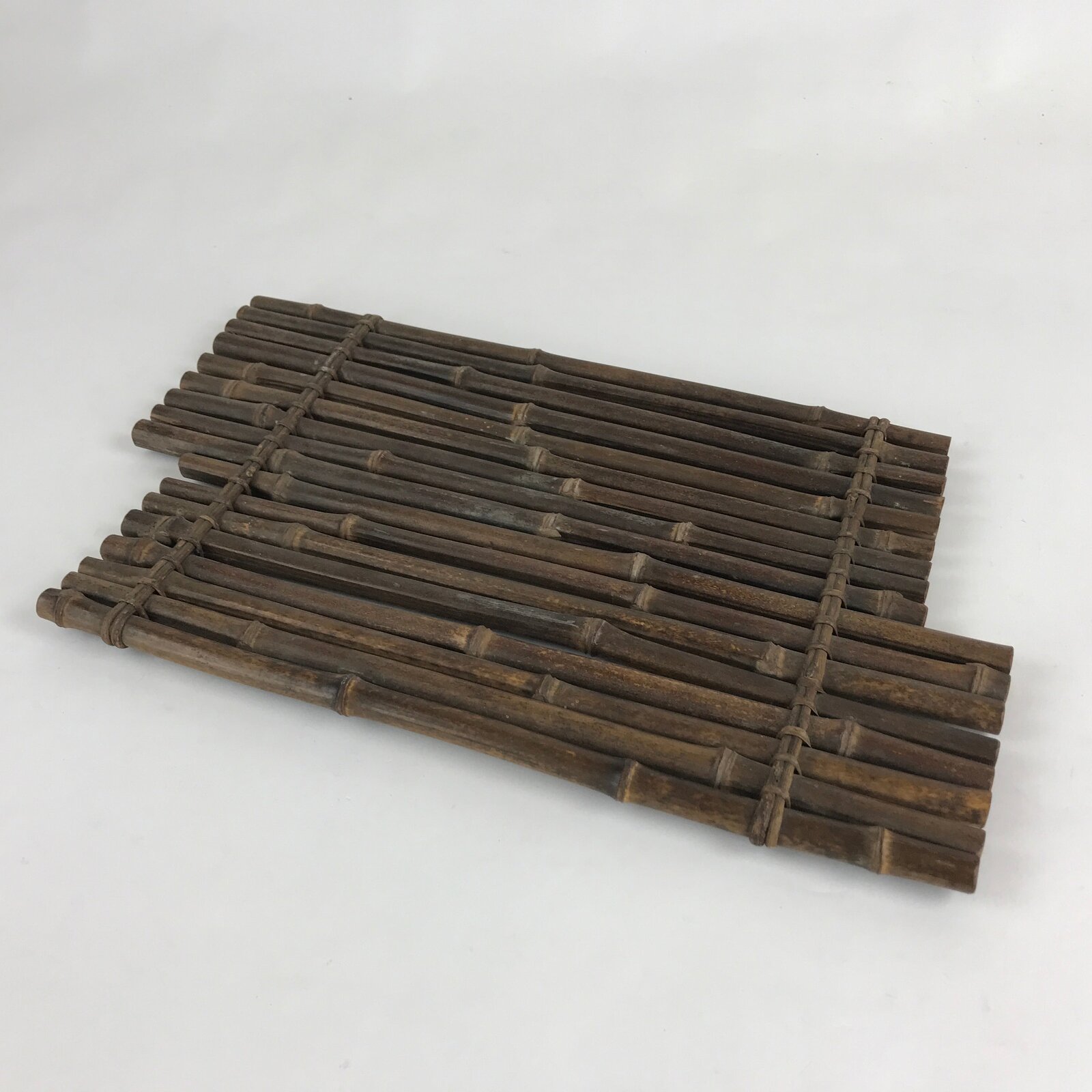 Japanese Bamboo Flower Vase Stand Vtg Kadai Board Ikebana Bonsai WT429