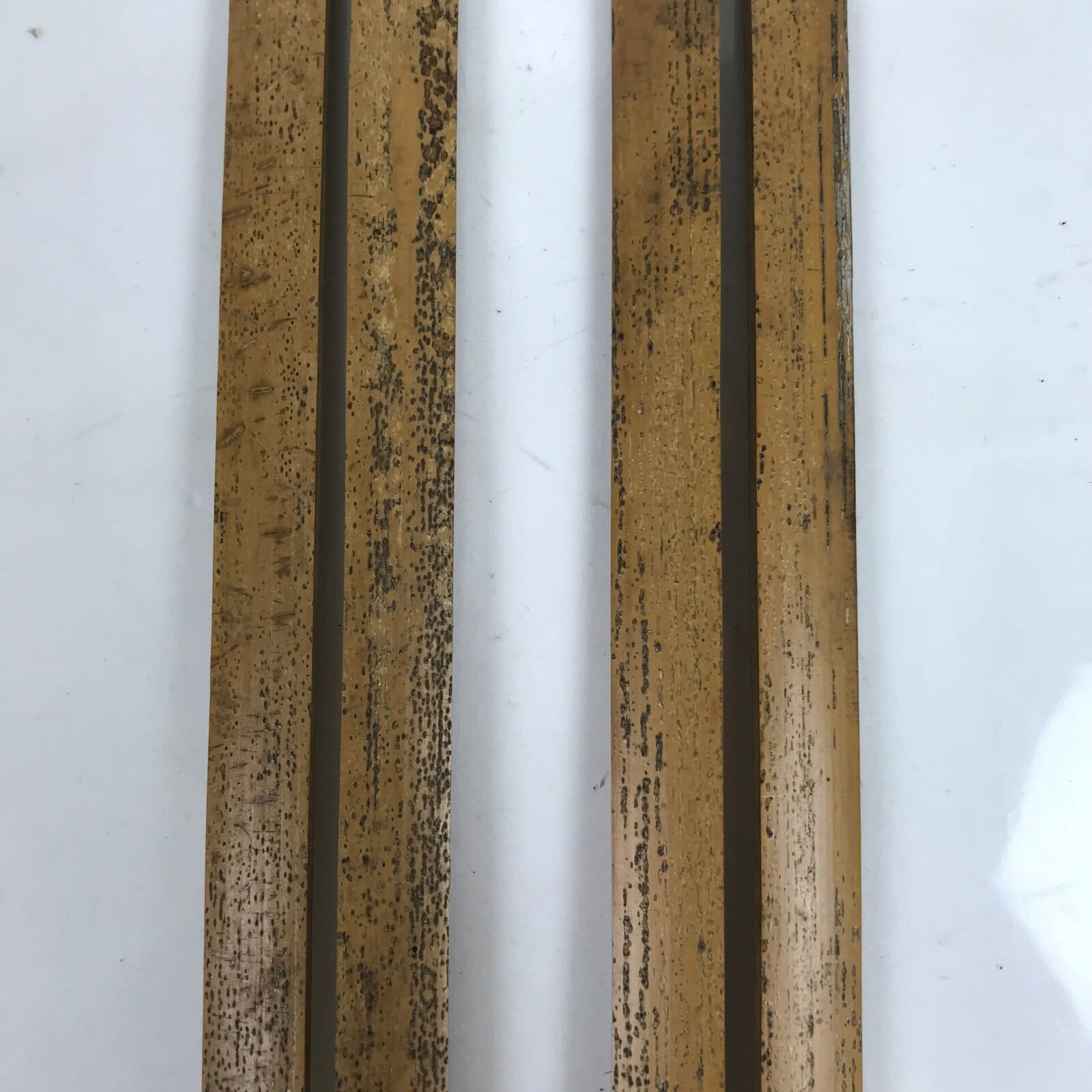 Japanese Bamboo Folding Fan Wall Hanger Vtg Sensu Stand Adjustable Brown JK712